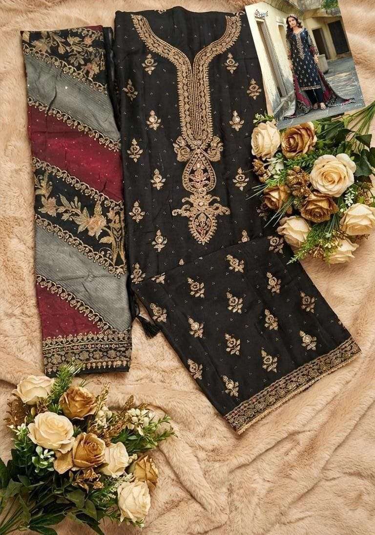 SHREE FABS KT 319 VISCOSE DIGITAL PRINT WITH DESIGNER WORK SUIT