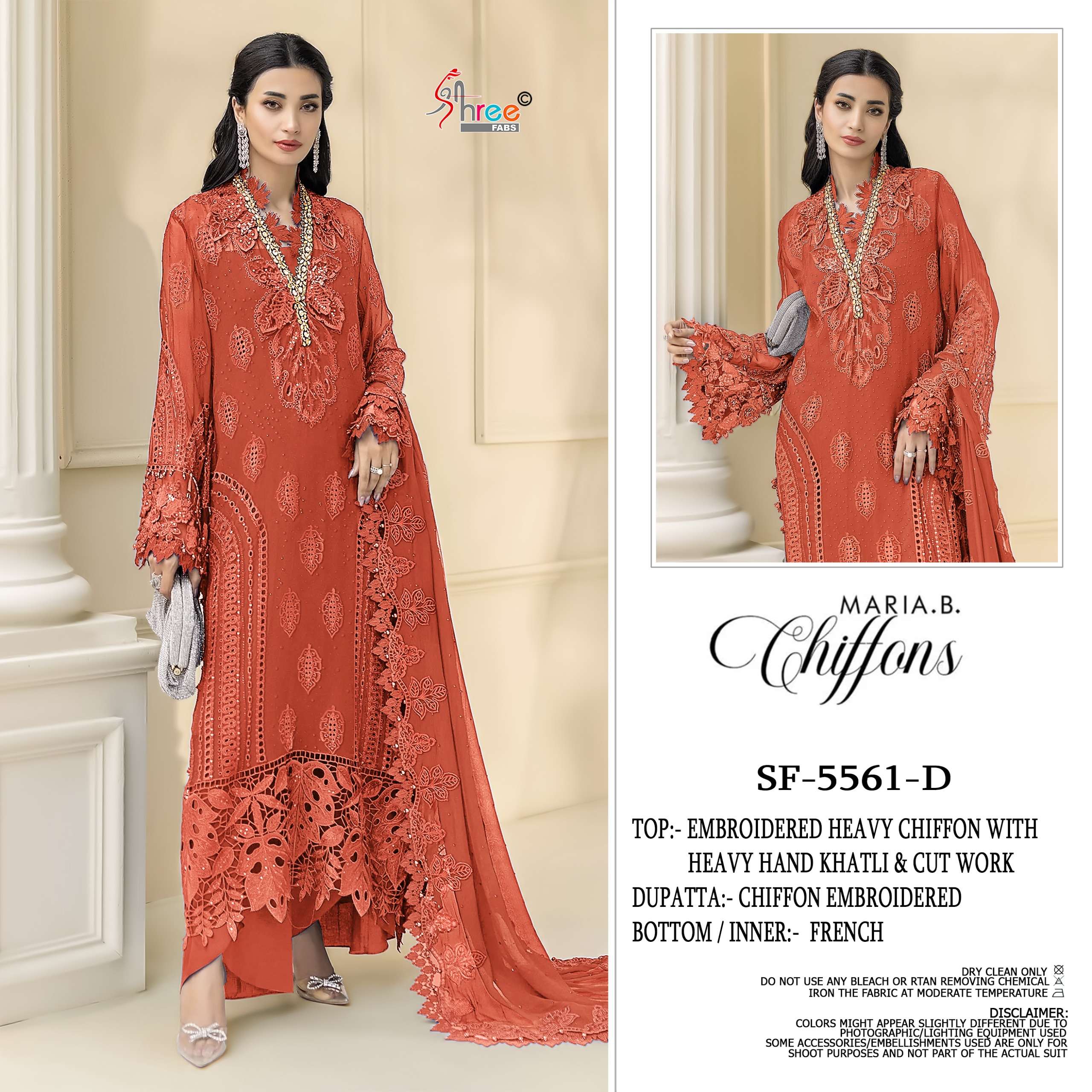 SHREE FABS SF 5561 CHIFFON HEAVY EMBROIDERED DESIGNER PAKISTANI SUIT