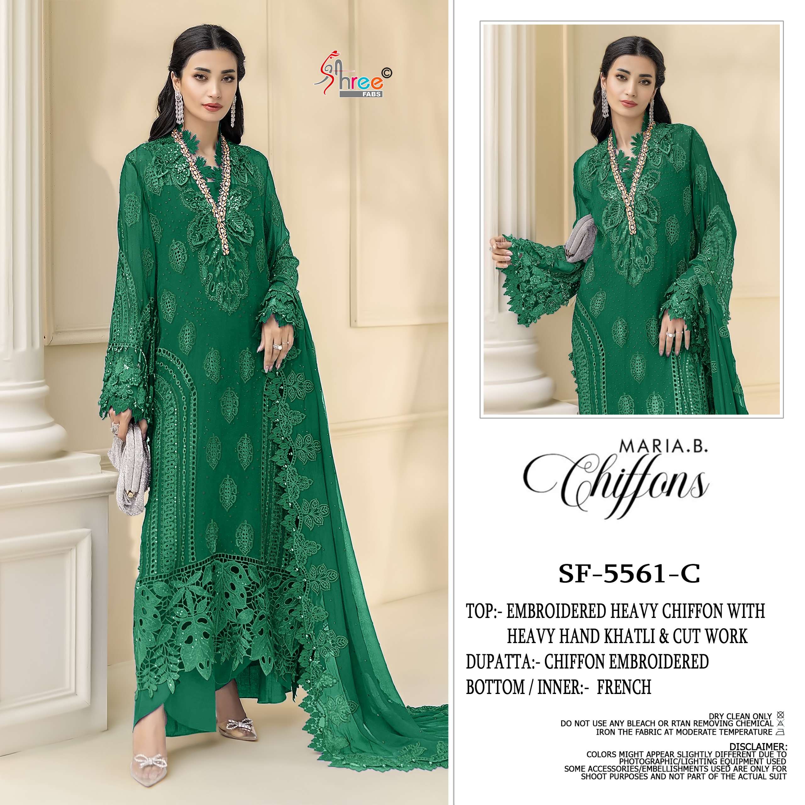 SHREE FABS SF 5561 CHIFFON HEAVY EMBROIDERED DESIGNER PAKISTANI SUIT