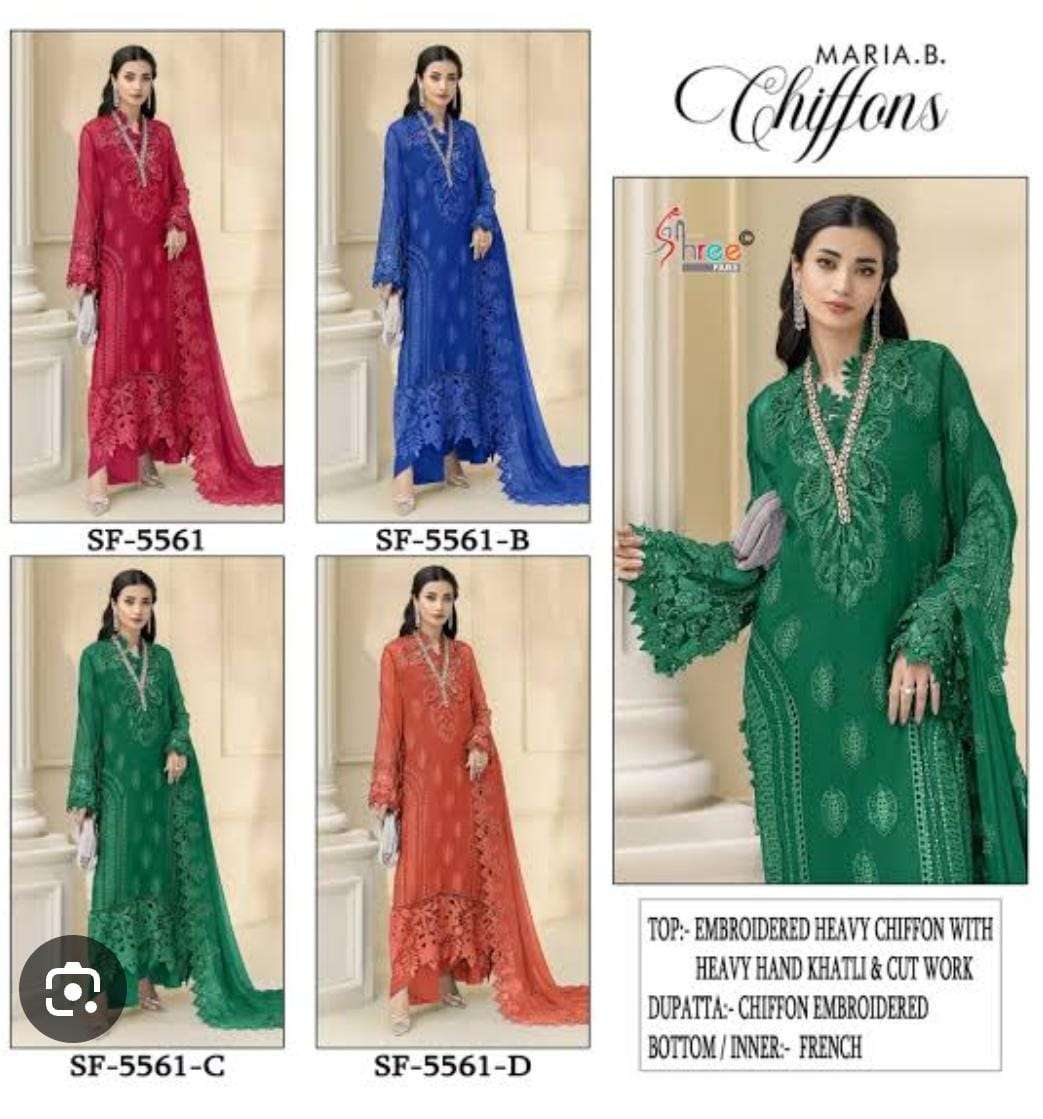 SHREE FABS SF 5561 CHIFFON HEAVY EMBROIDERED DESIGNER PAKISTANI SUIT
