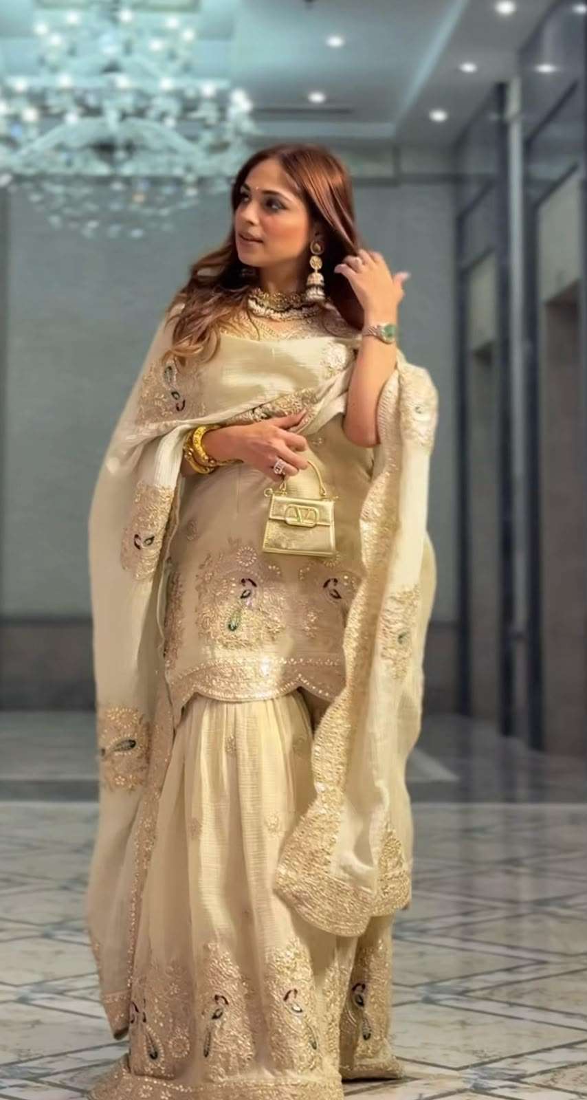 SR 1675 SILK HEAVY EMBROIDERD DESIGNER WEDDING FUNCTION WEAR LADIES SUIT
