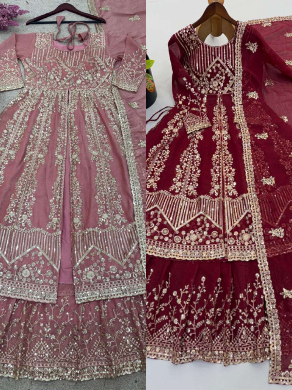 SR 1681 SILK HEAVY BEAUTIFUL DESIGNER WEDDING FUNCTION WEAR SUIT