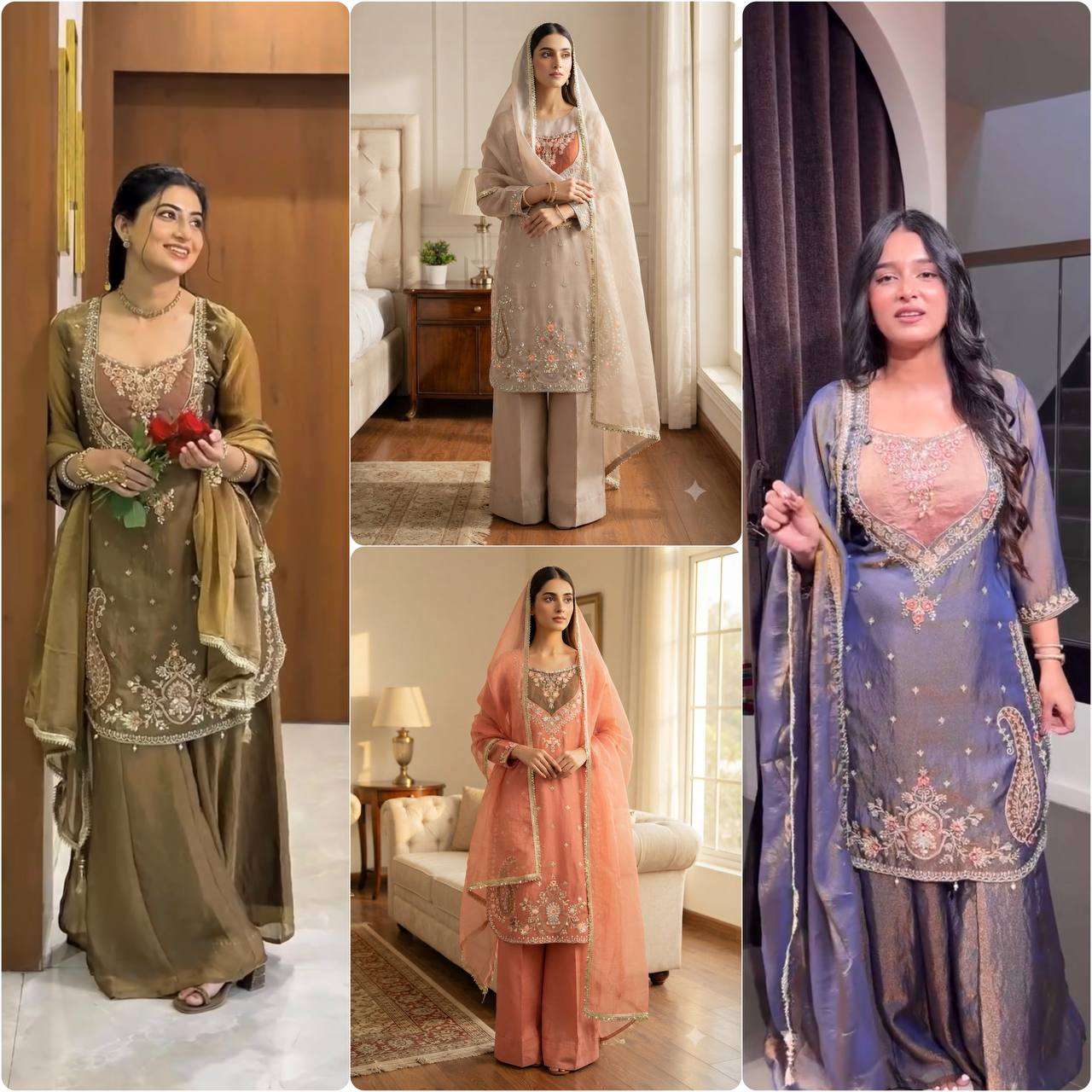 SRK 5369 SILK HEAVY EMBROIDERD DESIGNER FESTIVE WEAR LADIES SUIT