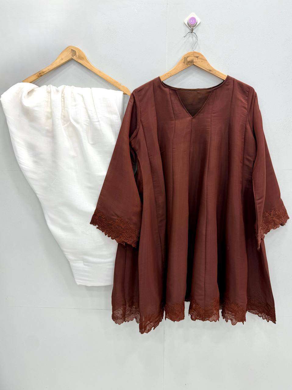 ST 248 CHANDERI PREETY LOOKS LADIES TOP WITH PLAZZO PAIR 
