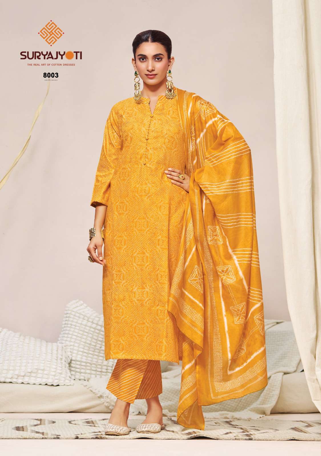 SURYAJYOTI BANDHANI LEHARIYA SPECIAL VOL 8 COTTON READY MADE SUIT