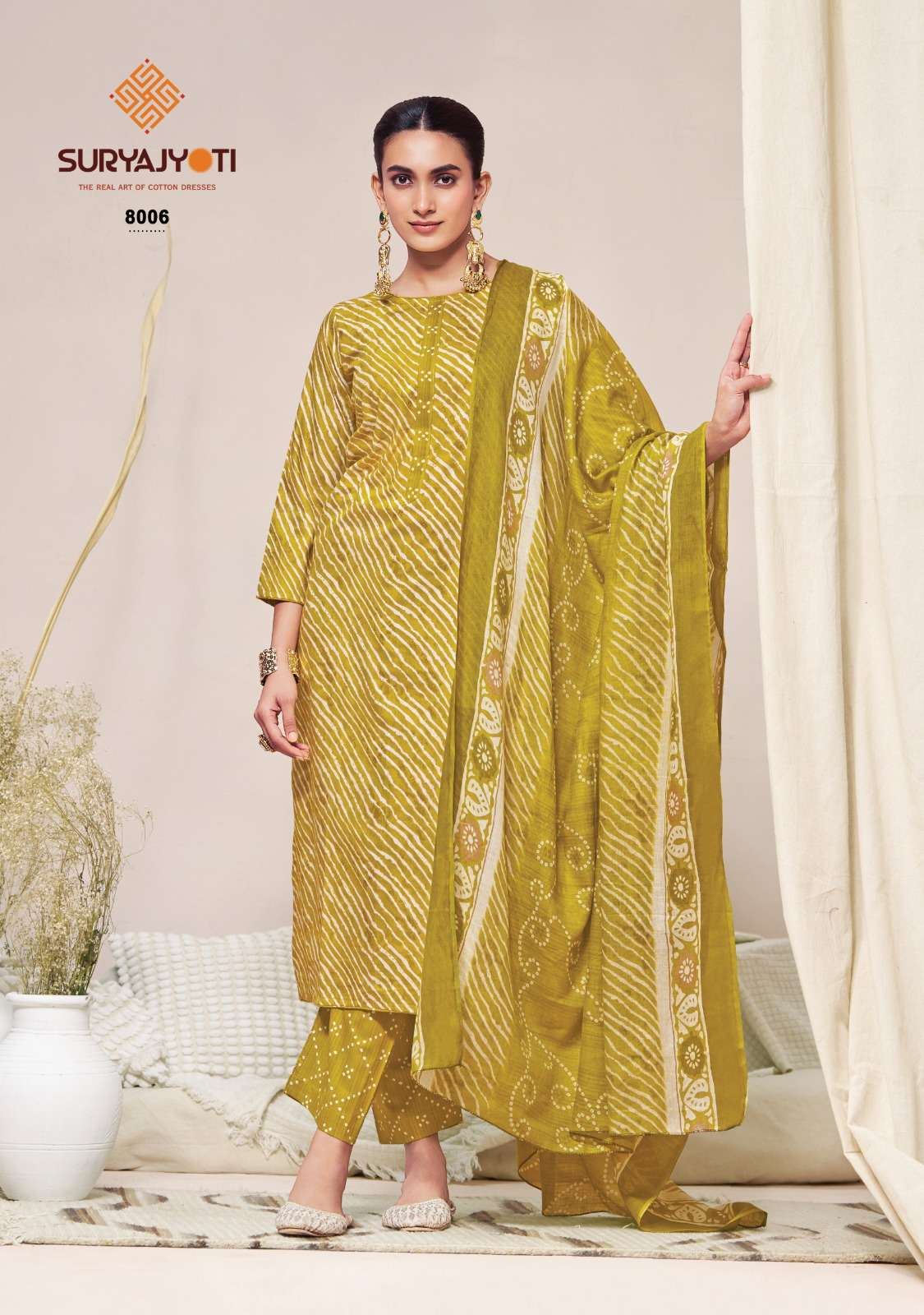 SURYAJYOTI BANDHANI LEHARIYA SPECIAL VOL 8 COTTON READY MADE SUIT