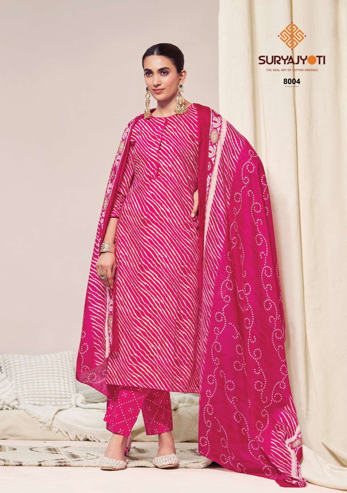 SURYAJYOTI BANDHANI LEHARIYA SPECIAL VOL 8 COTTON READY MADE SUIT