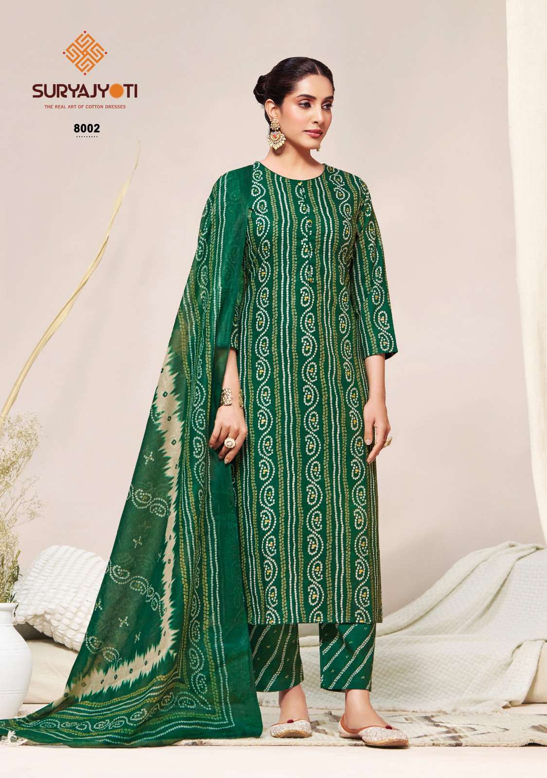 SURYAJYOTI BANDHANI LEHARIYA SPECIAL VOL 8 COTTON READY MADE SUIT