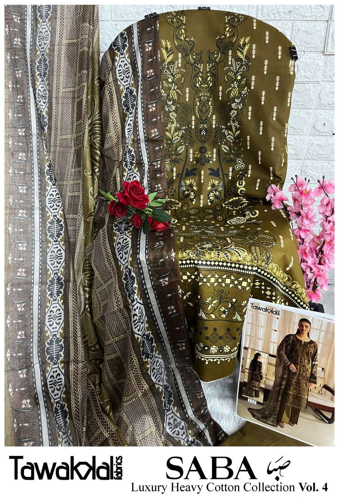 TAWAKKAL FABRICS SABA LUXURY HEAVY COTTON COLLECTION VOL 4
