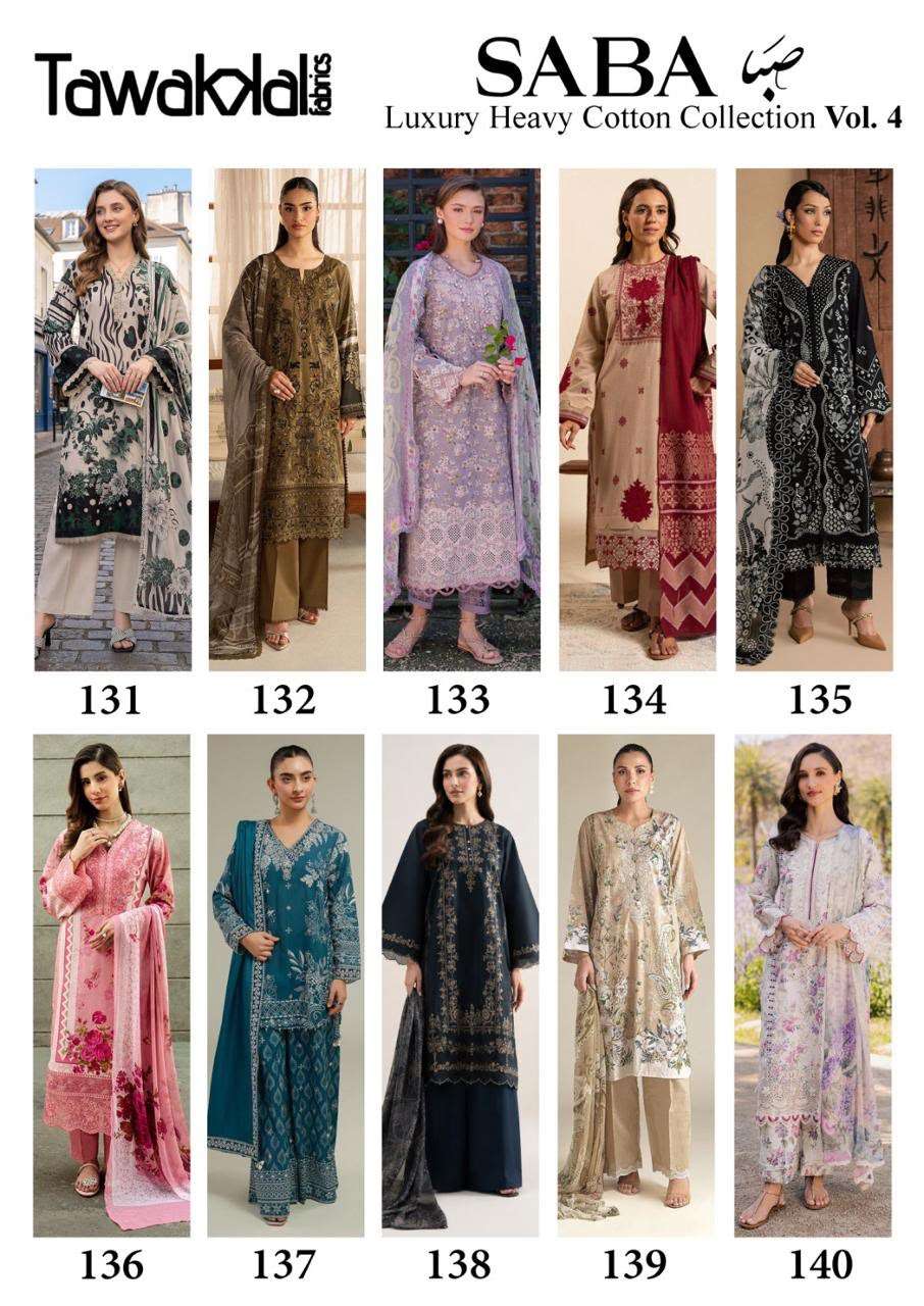 TAWAKKAL FABRICS SABA LUXURY HEAVY COTTON COLLECTION VOL 4