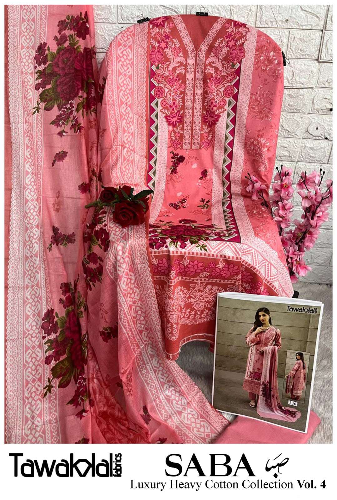 TAWAKKAL FABRICS SABA LUXURY HEAVY COTTON COLLECTION VOL 4
