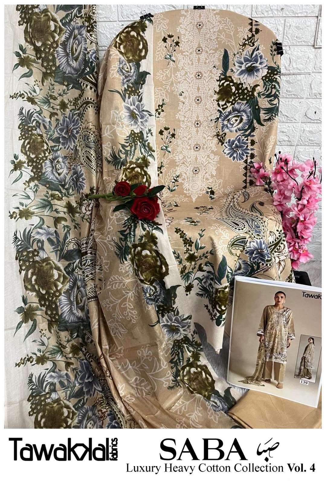TAWAKKAL FABRICS SABA LUXURY HEAVY COTTON COLLECTION VOL 4