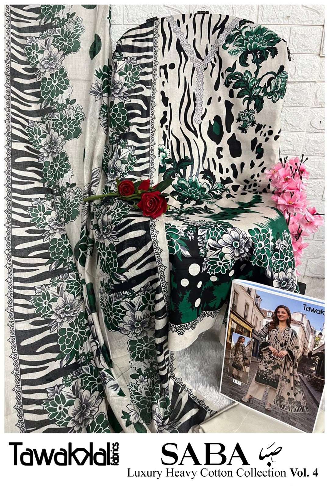 TAWAKKAL FABRICS SABA LUXURY HEAVY COTTON COLLECTION VOL 4