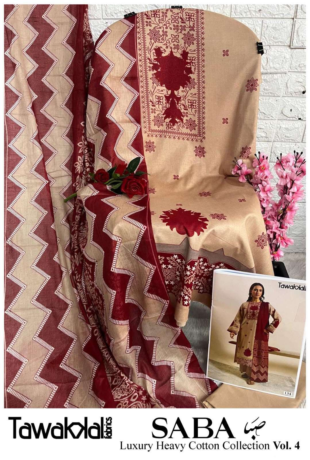 TAWAKKAL FABRICS SABA LUXURY HEAVY COTTON COLLECTION VOL 4
