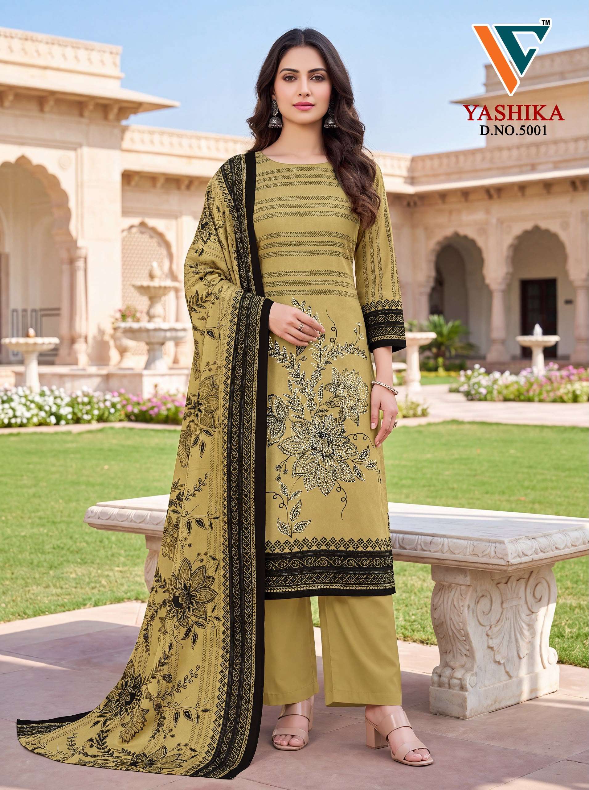 VANDANA CREATION YASHIKA VOL 5 COTTON PRINT WITH FANCY SWAROVSKI WORK SUIT