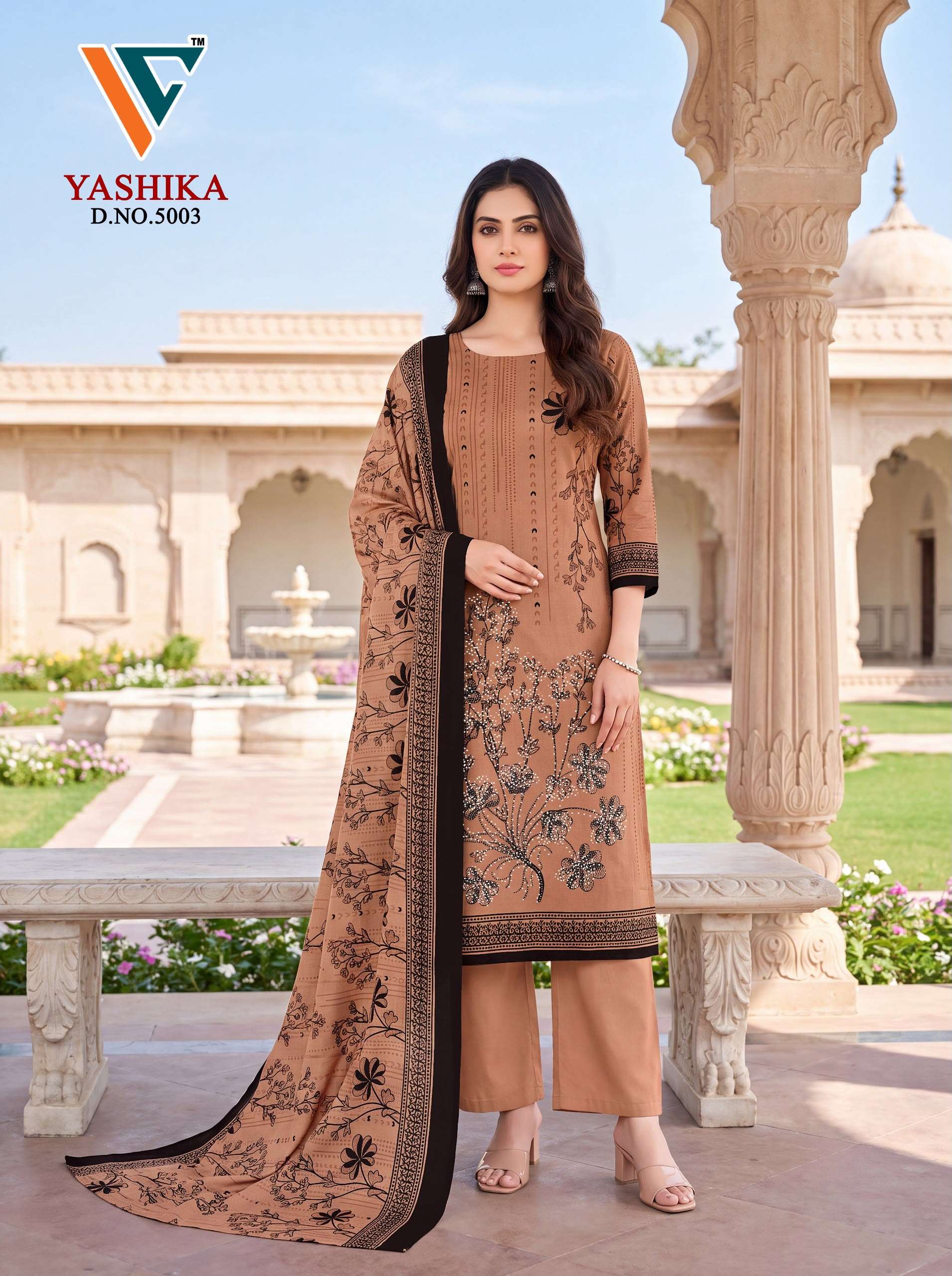 VANDANA CREATION YASHIKA VOL 5 COTTON PRINT WITH FANCY SWAROVSKI WORK SUIT