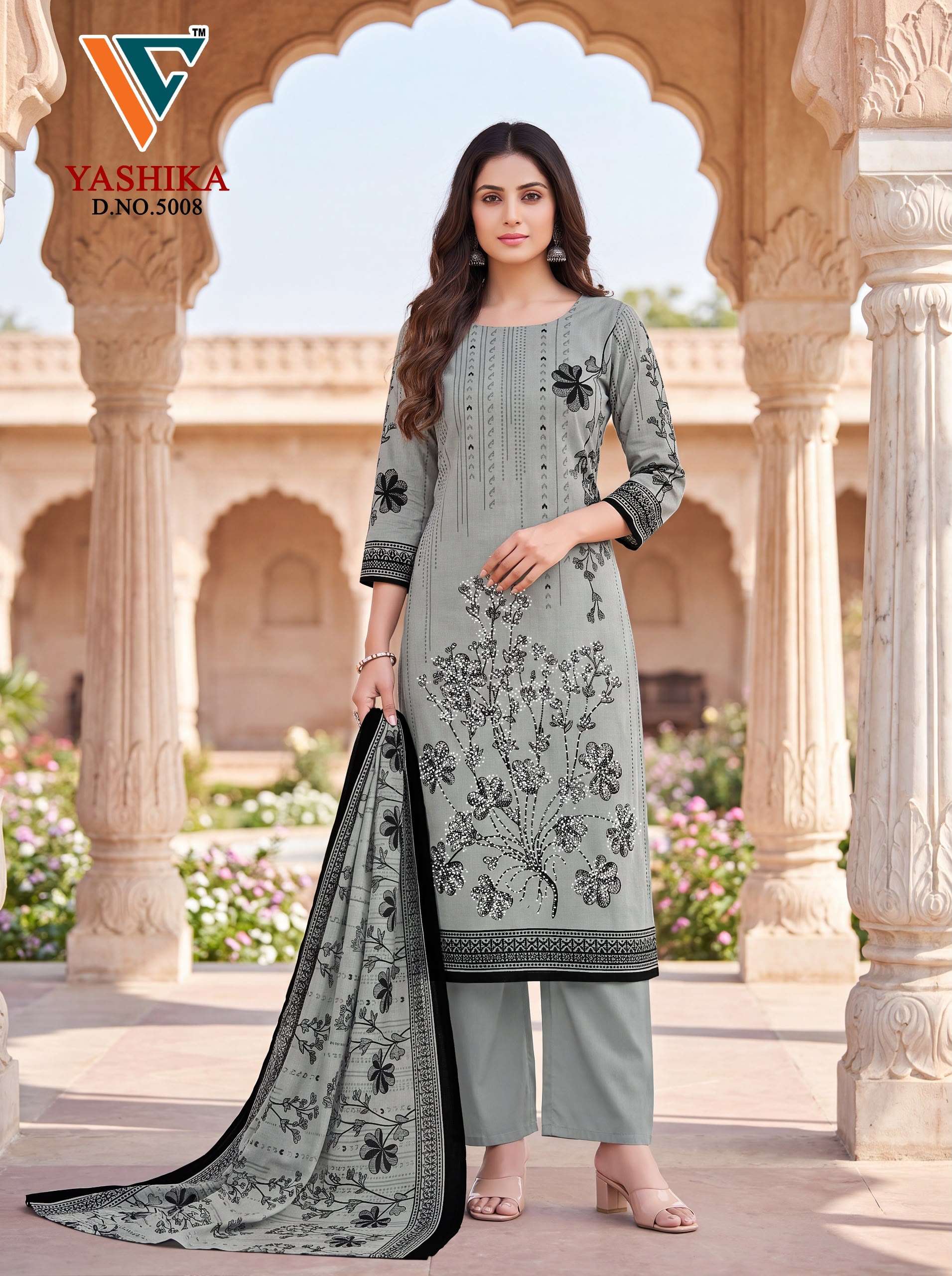 VANDANA CREATION YASHIKA VOL 5 COTTON PRINT WITH FANCY SWAROVSKI WORK SUIT
