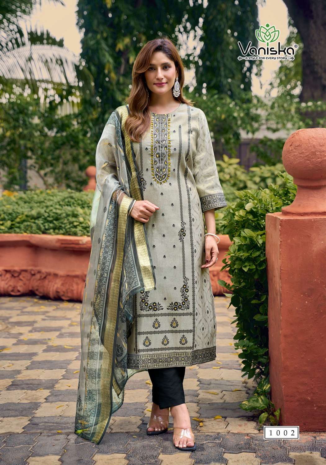 VANSIKA ️SIMMER VOL 1 SILK STRAIGHT STYLE  KURTI WITH PANT &  DUPATTA SET