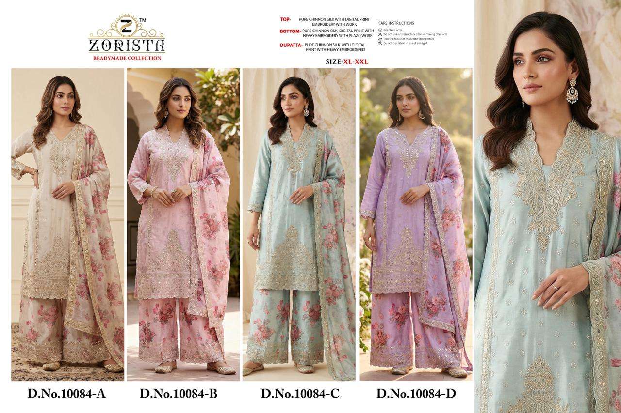 ZORISTA D NO 10084 SILK WITH EMBRODERY DESIGNER READY MADE PAKISTANI SUIT