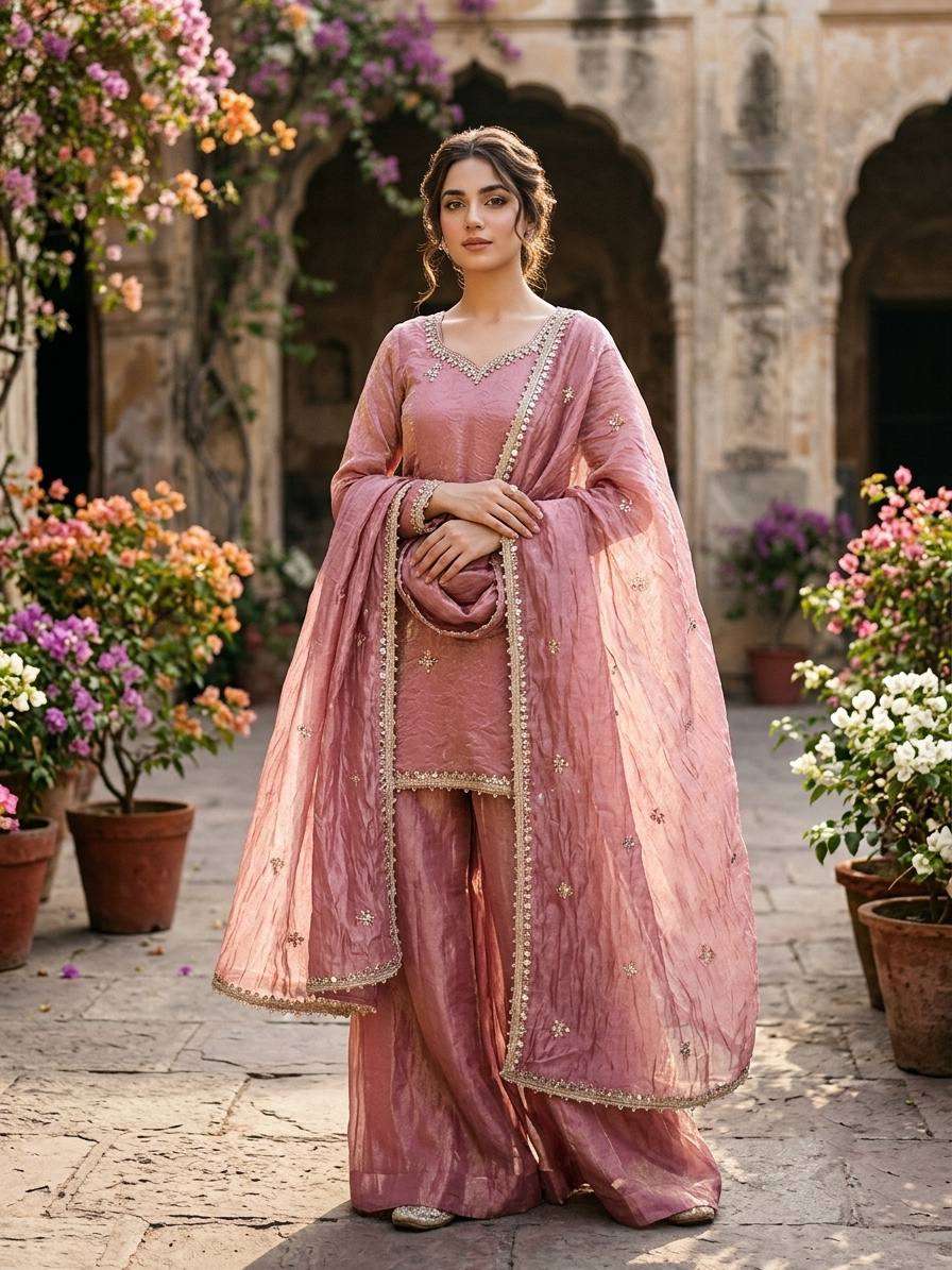 ZSR 3181 SILK SEQUENCE EMBROIDERY DESIGNER WORK PARTY WEAR LADIES SUITS 