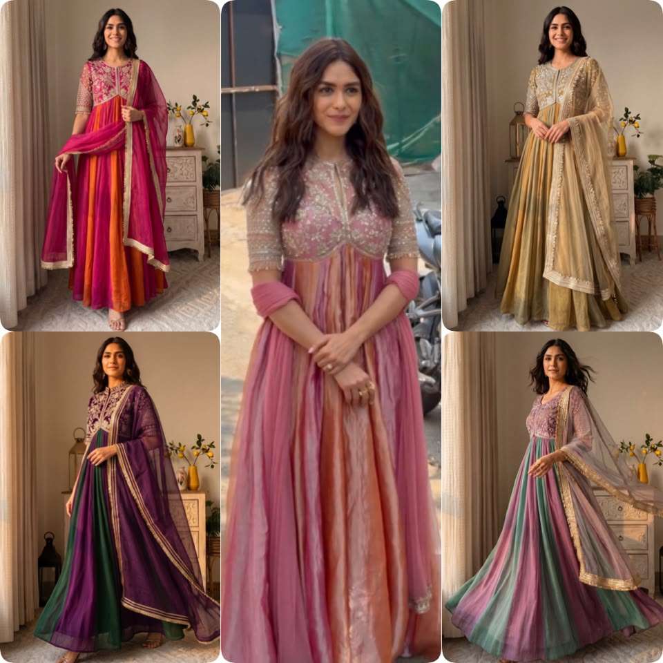 AD 247 SILK BEAUTIFUL DESIGNER LOOK PARTY WEAR LADIES GOWN BOTTOM AND DUPATTA SET 
