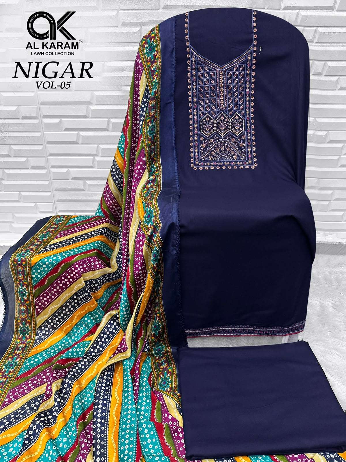 AL KARAM NIGAR VOL 5 RAYON FANCY EMBROIDERIES WORK LADIES SUIT