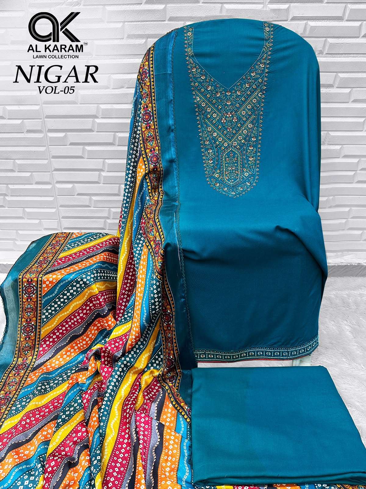 AL KARAM NIGAR VOL 5 RAYON FANCY EMBROIDERIES WORK LADIES SUIT