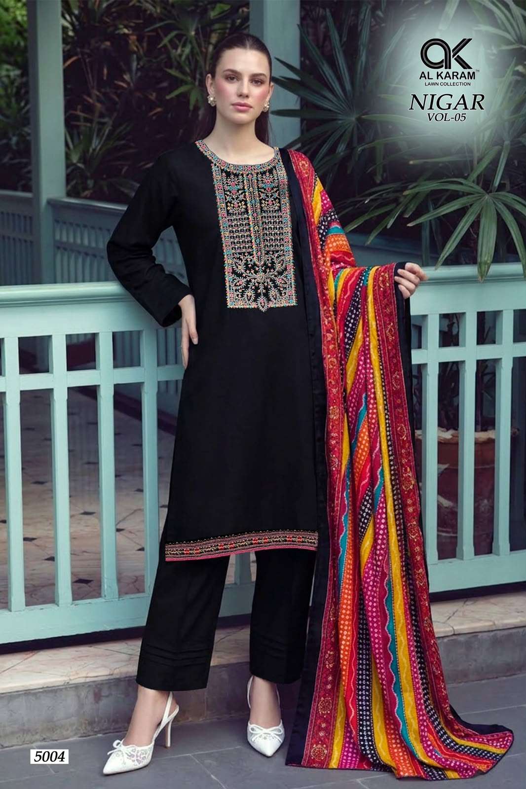 AL KARAM NIGAR VOL 5 RAYON FANCY EMBROIDERIES WORK LADIES SUIT