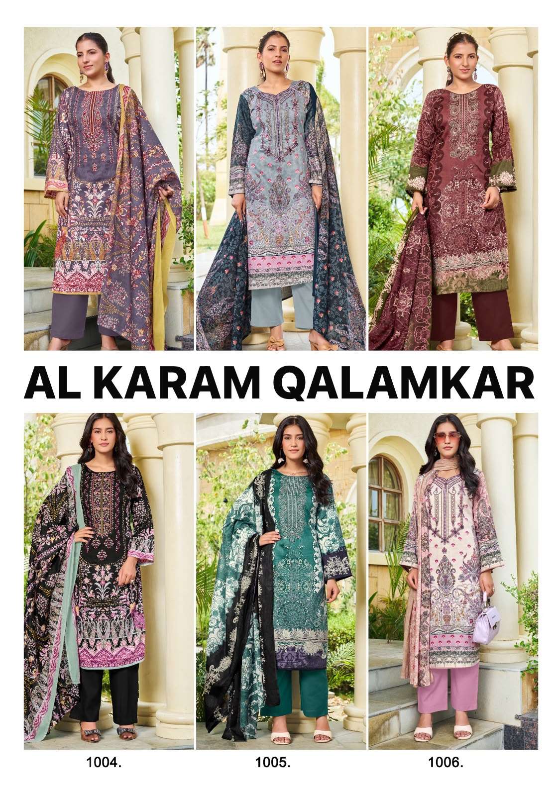 AL KARAM QALAMKAR COTTON DIGITAL PRINT WITH FANCY WORK SUIT