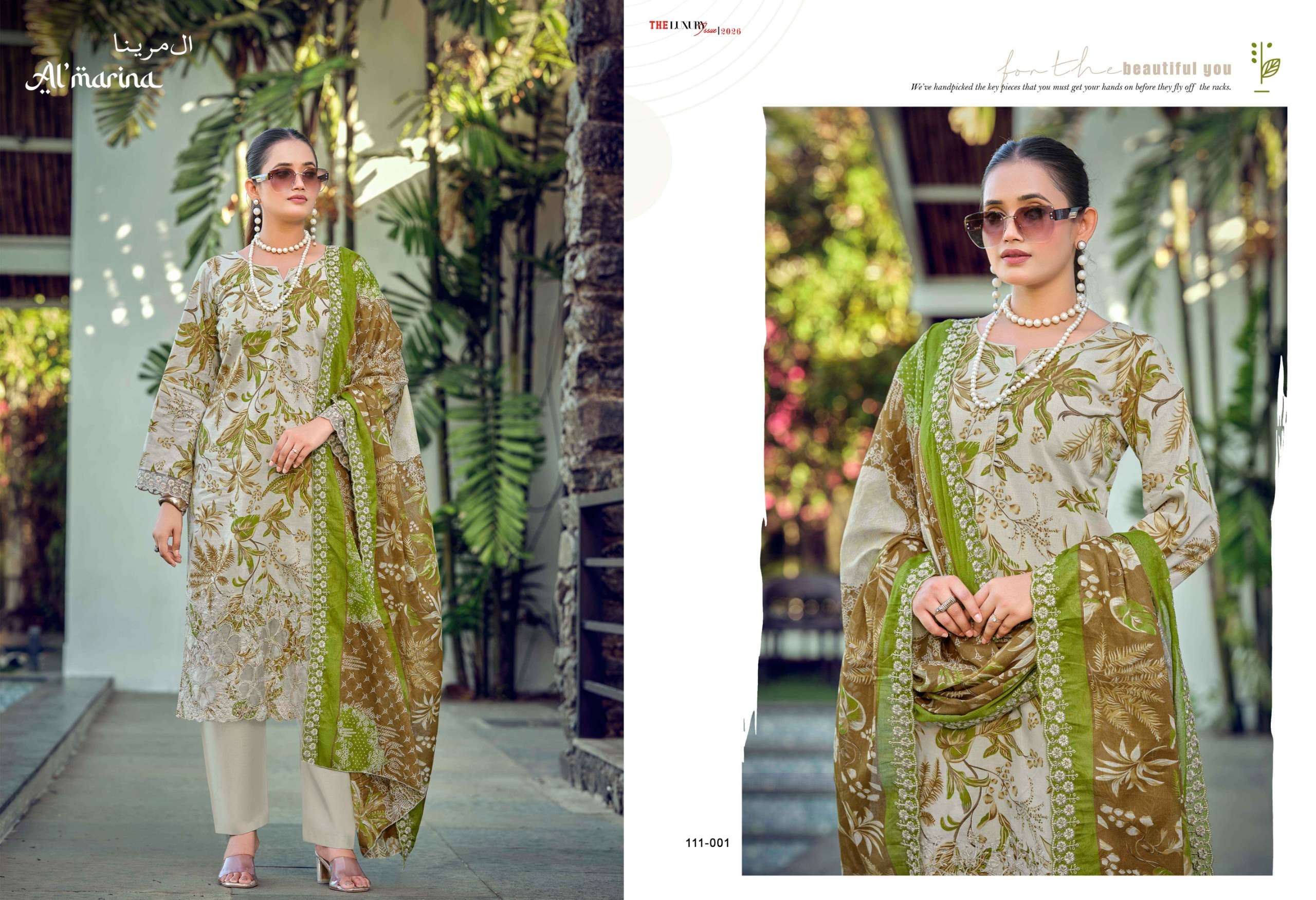 AL MARINA NADIYA COTTON DIGITAL PRINTS WITH EMBROIDERY WORK SUIT