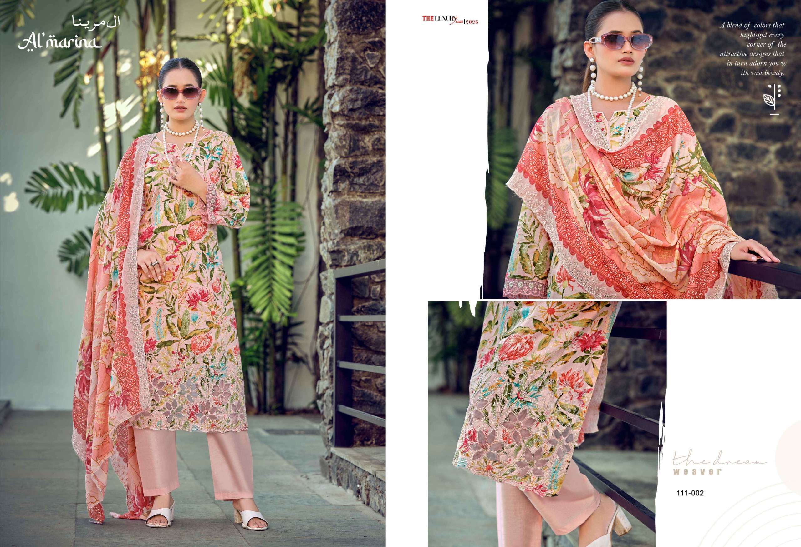 AL MARINA NADIYA COTTON DIGITAL PRINTS WITH EMBROIDERY WORK SUIT