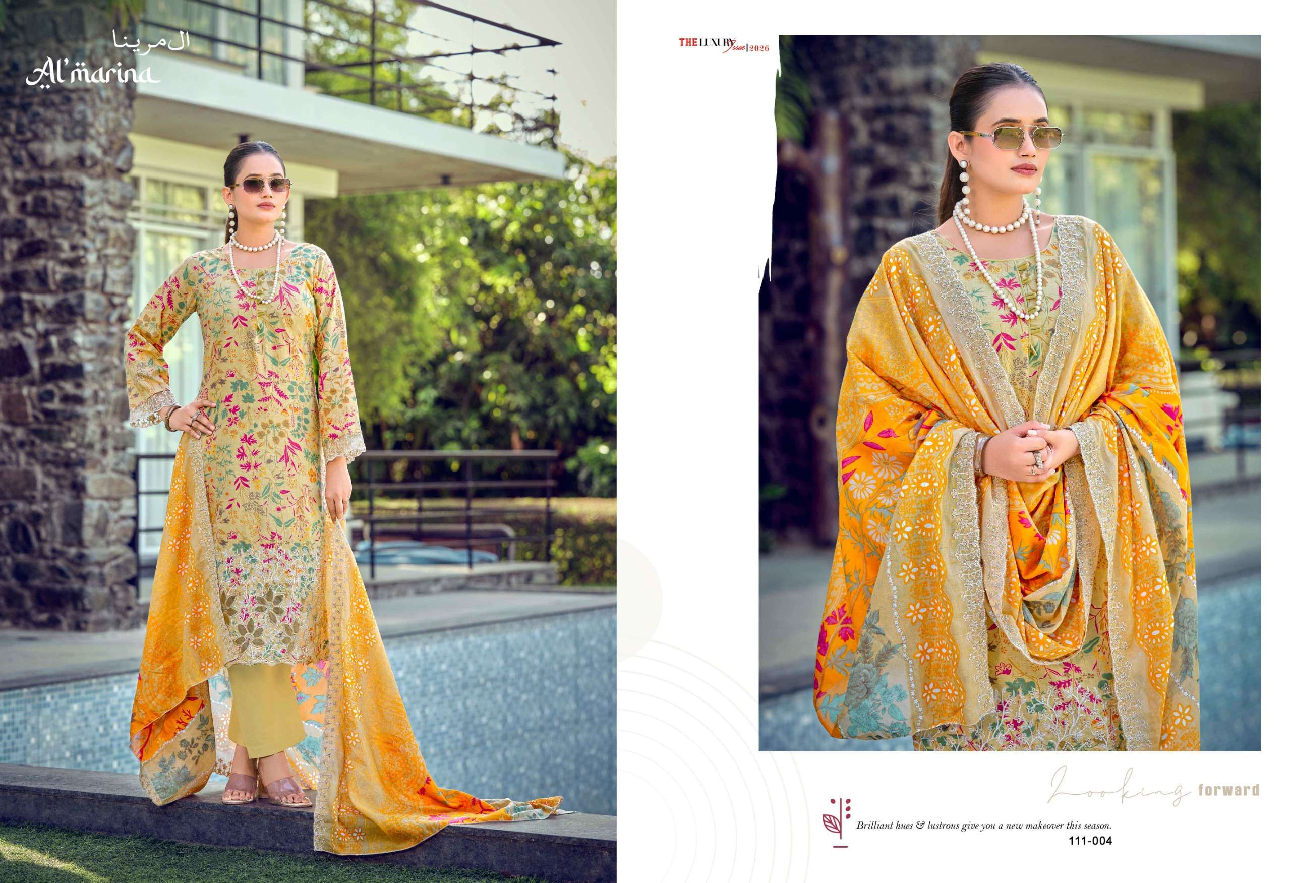AL MARINA NADIYA COTTON DIGITAL PRINTS WITH EMBROIDERY WORK SUIT