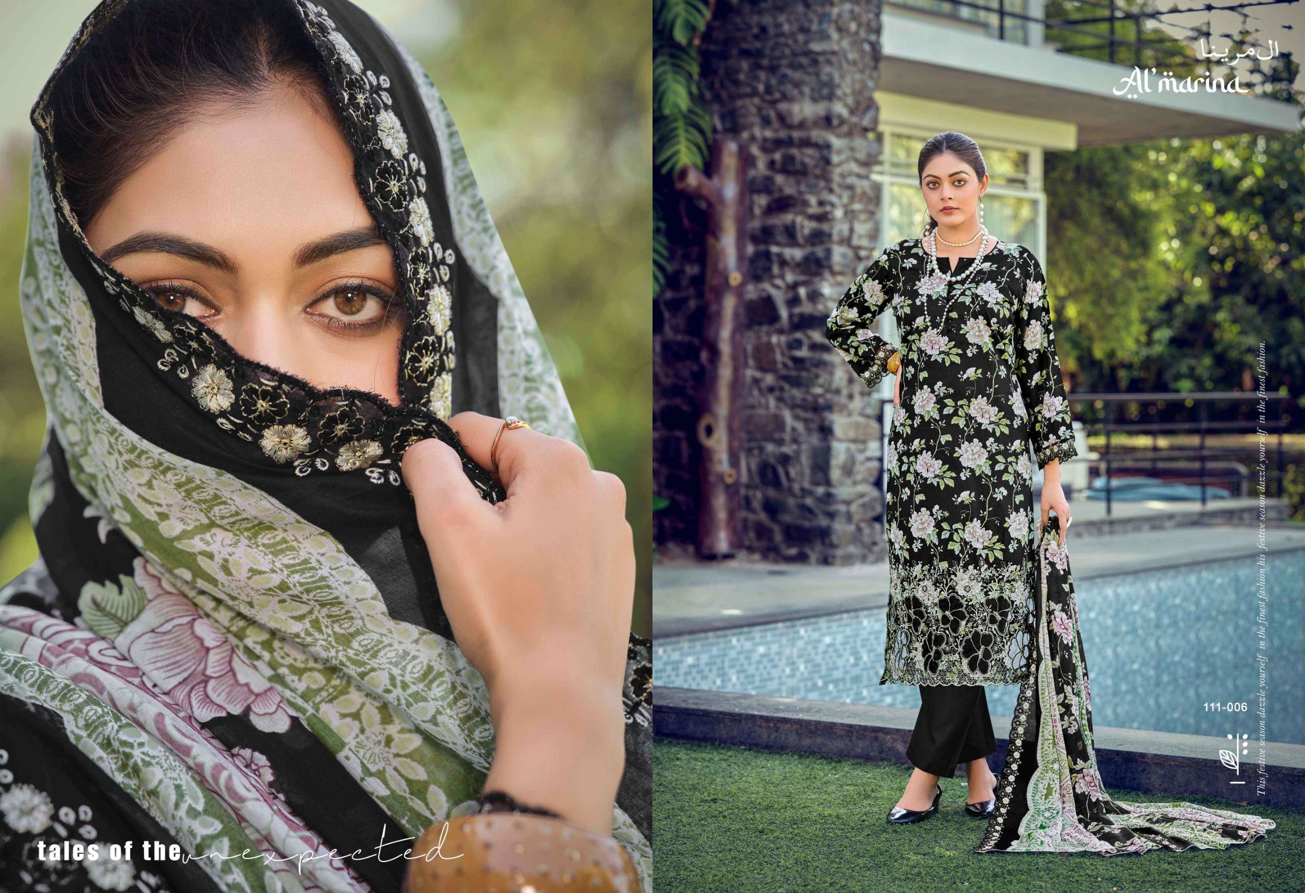 AL MARINA NADIYA COTTON DIGITAL PRINTS WITH EMBROIDERY WORK SUIT