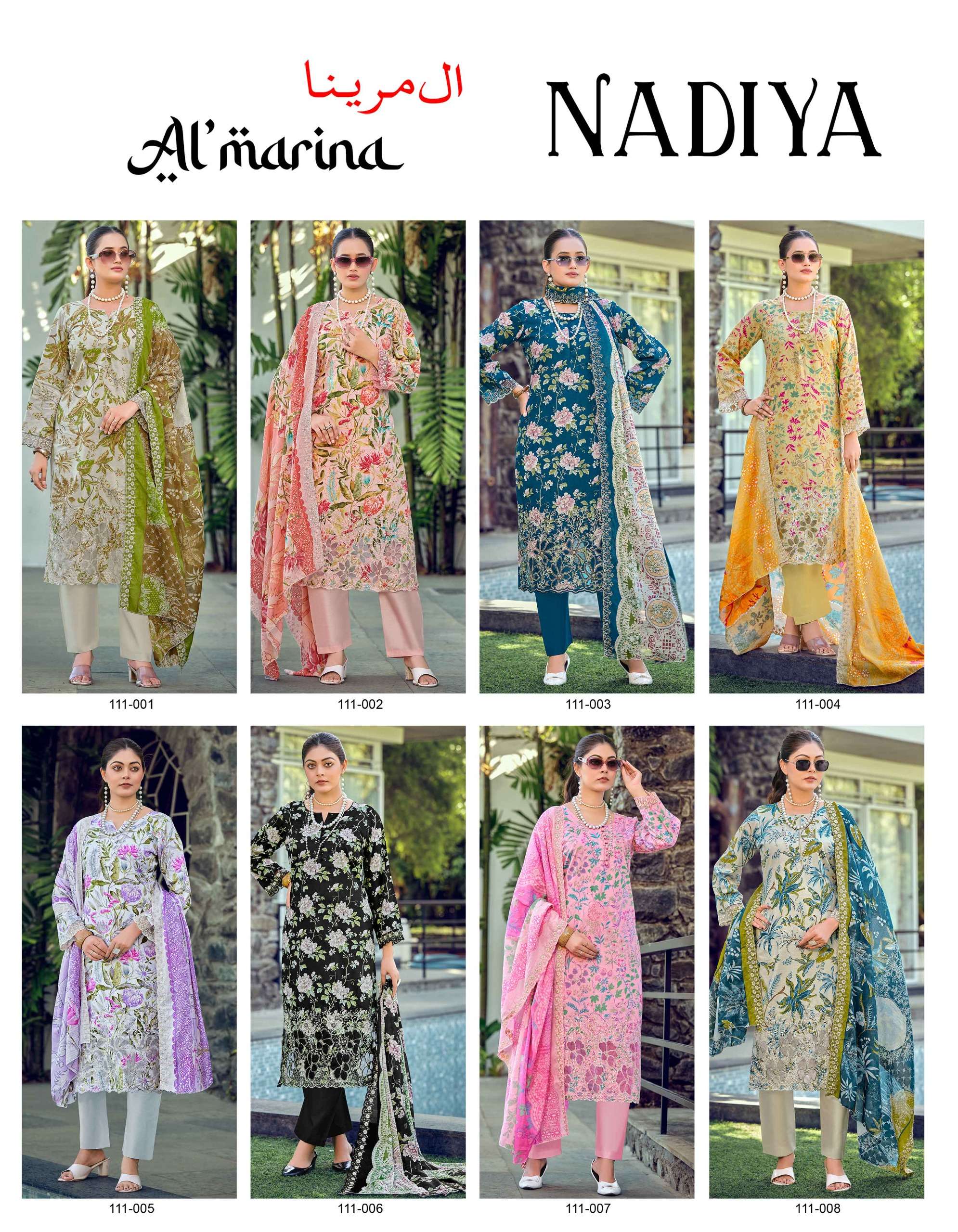 AL MARINA NADIYA COTTON DIGITAL PRINTS WITH EMBROIDERY WORK SUIT