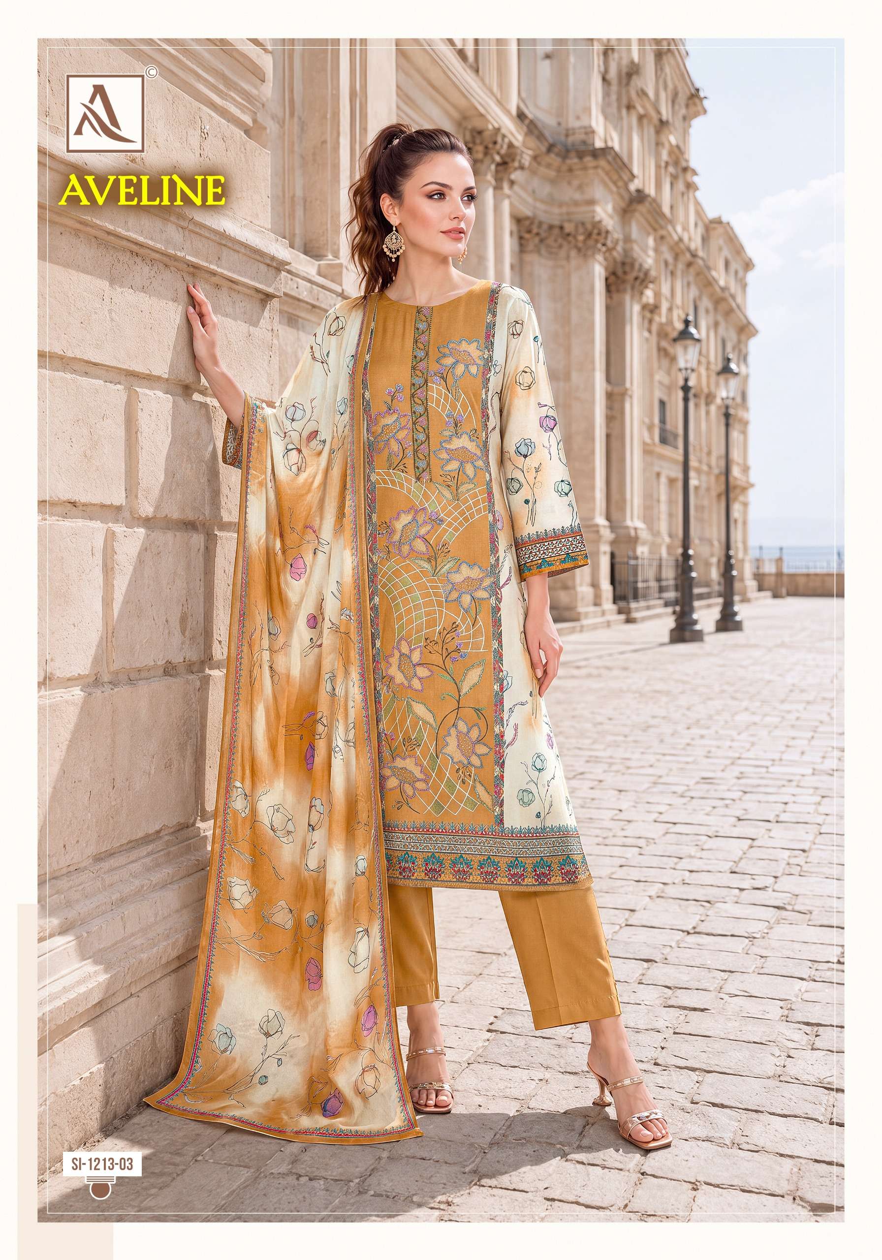 ALOK SUITS AVELINE VISCOSE DIGITAL PRINT WITH DESIGNER WORK SUIT