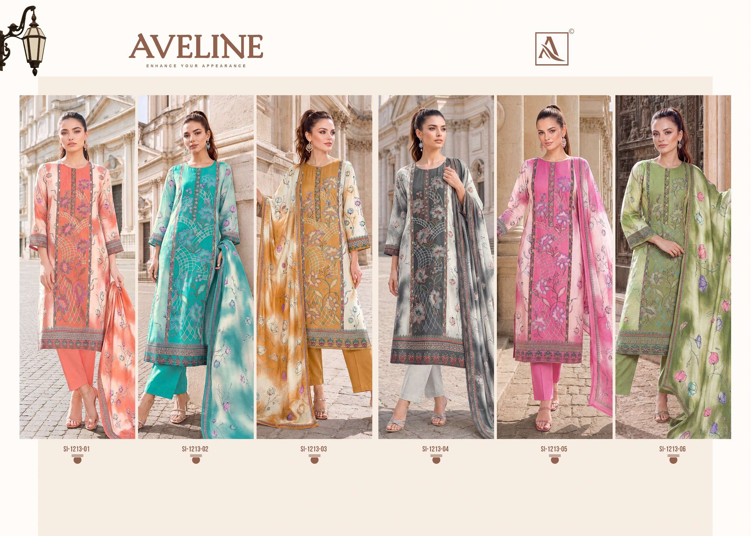 ALOK SUITS AVELINE VISCOSE DIGITAL PRINT WITH DESIGNER WORK SUIT