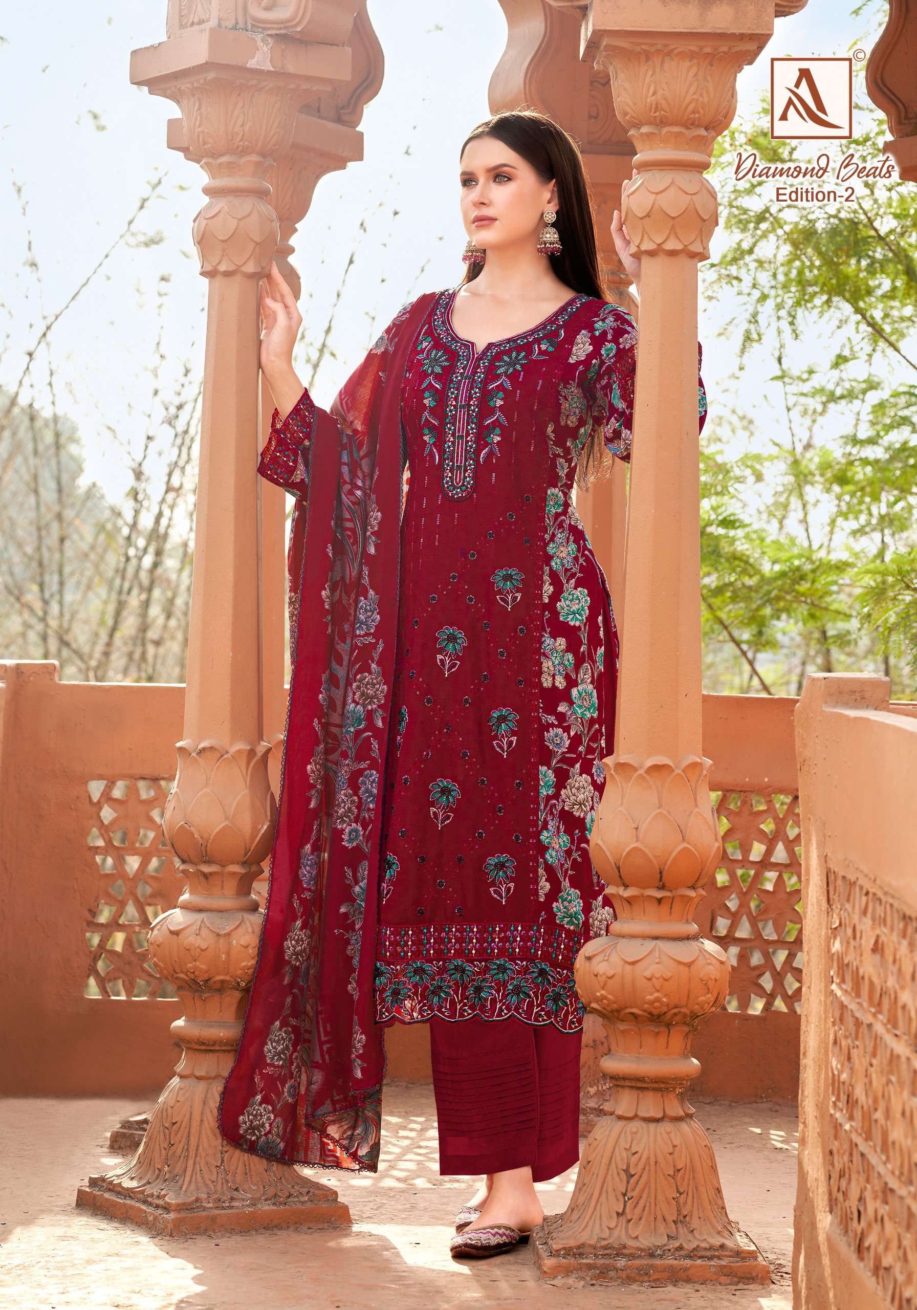 ALOK SUITS DIAMOND BEATS EDITION 2 RAYON PRINT WITH FANCY EMBROIDERY WORK SUIT