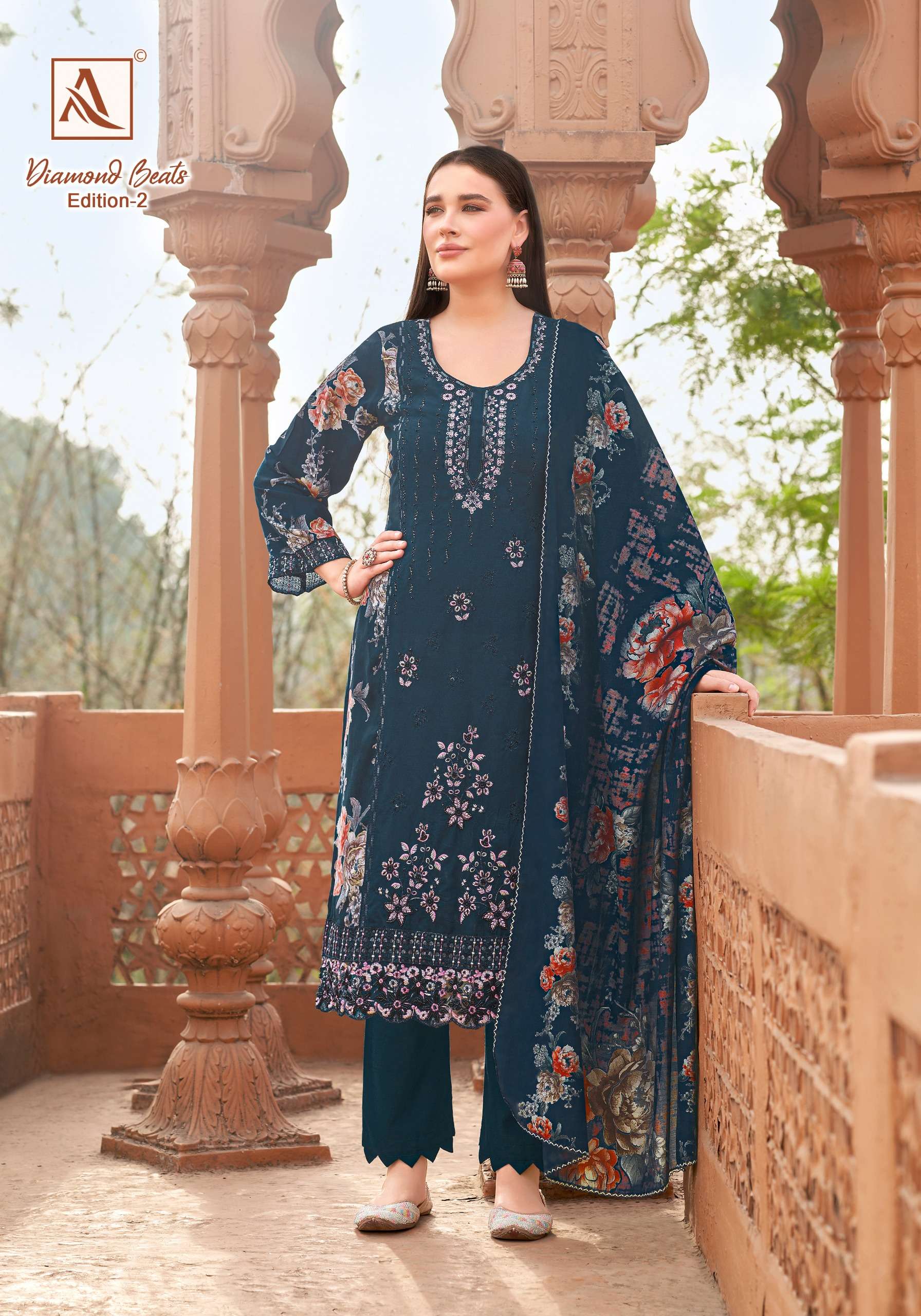 ALOK SUITS DIAMOND BEATS EDITION 2 RAYON PRINT WITH FANCY EMBROIDERY WORK SUIT