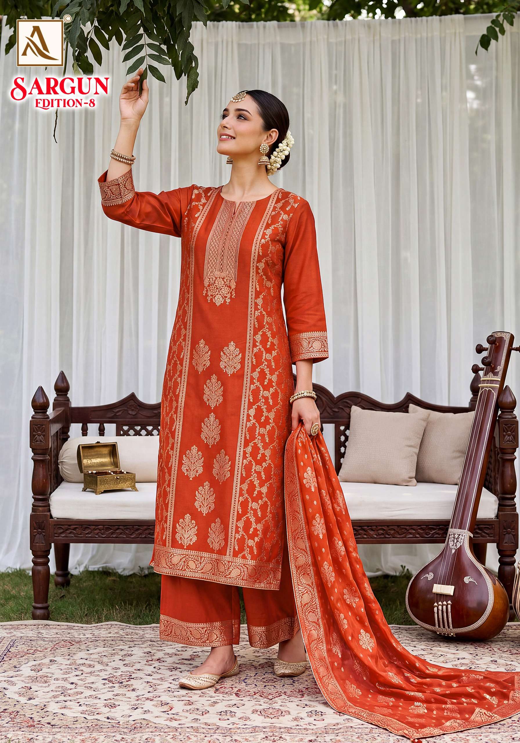 ALOK SUITS SARGUN VOL 8 VISCOSE JACQUARD DESIGNER WORK SUIT