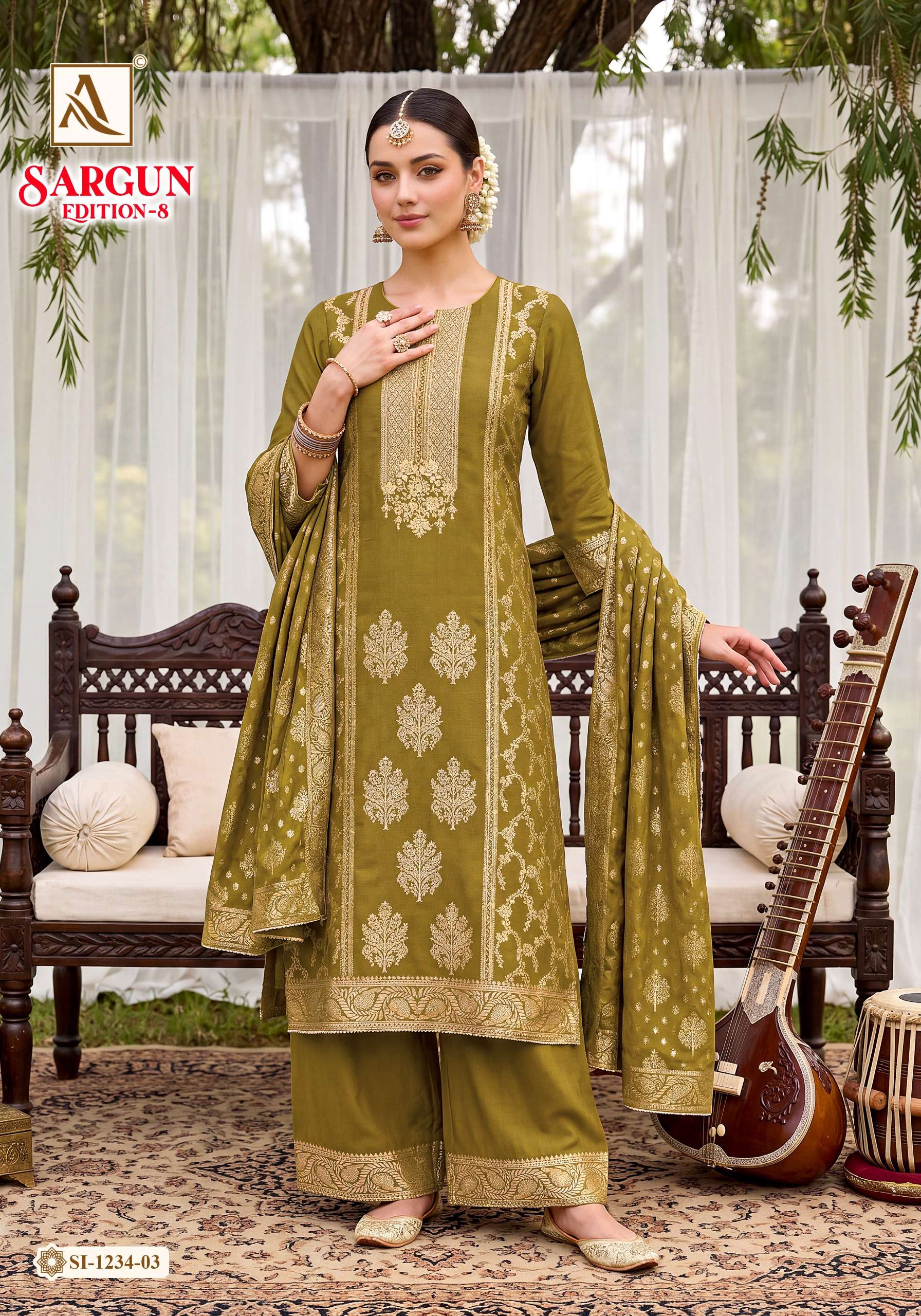 ALOK SUITS SARGUN VOL 8 VISCOSE JACQUARD DESIGNER WORK SUIT