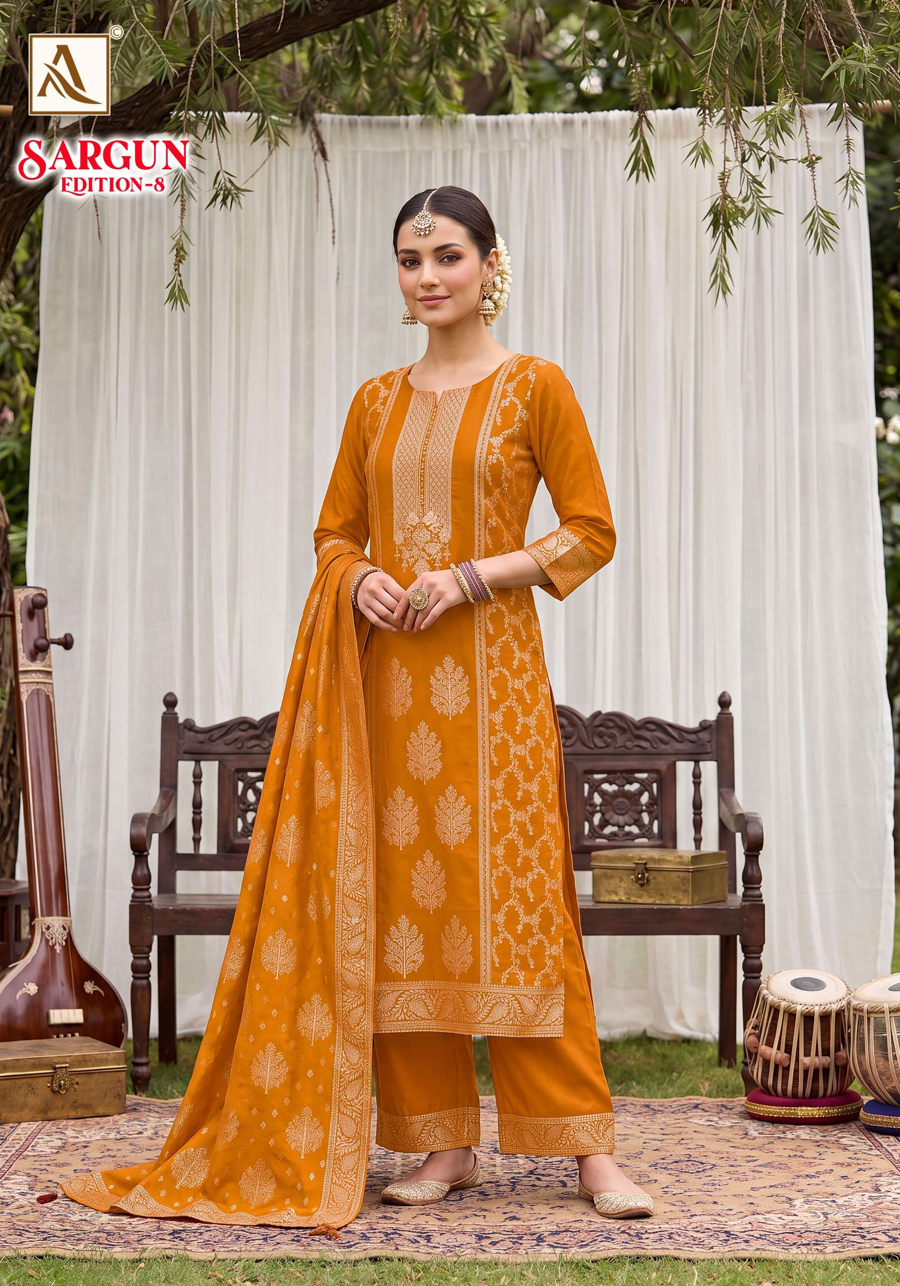 ALOK SUITS SARGUN VOL 8 VISCOSE JACQUARD DESIGNER WORK SUIT
