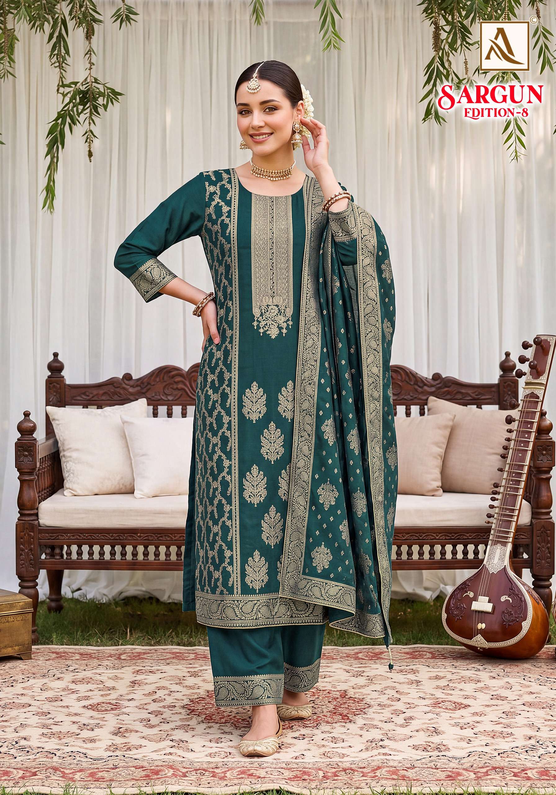 ALOK SUITS SARGUN VOL 8 VISCOSE JACQUARD DESIGNER WORK SUIT