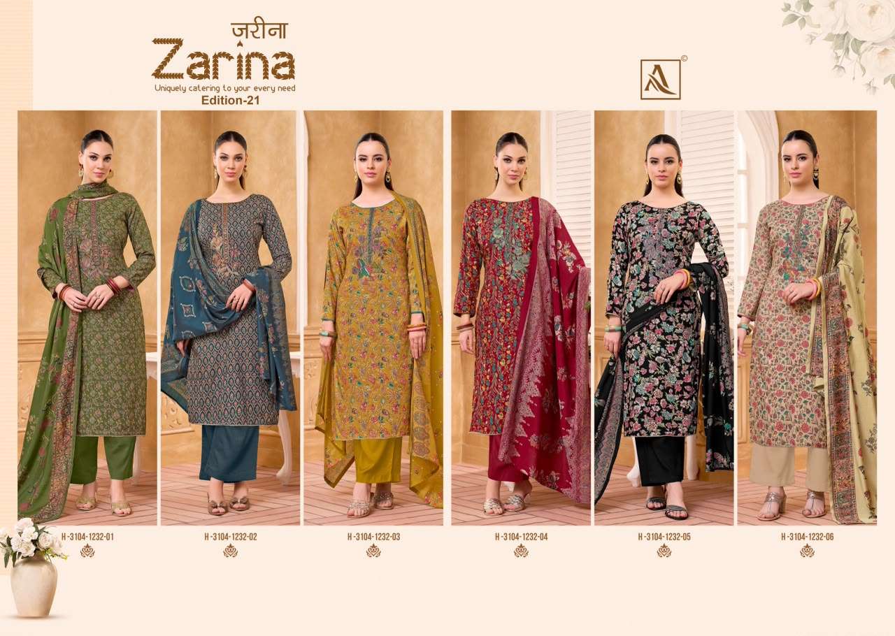 ALOK SUITS ZARINA EDITION 21 VISCOSE PRINT WITH EMBROIDERIES WORK SUIT