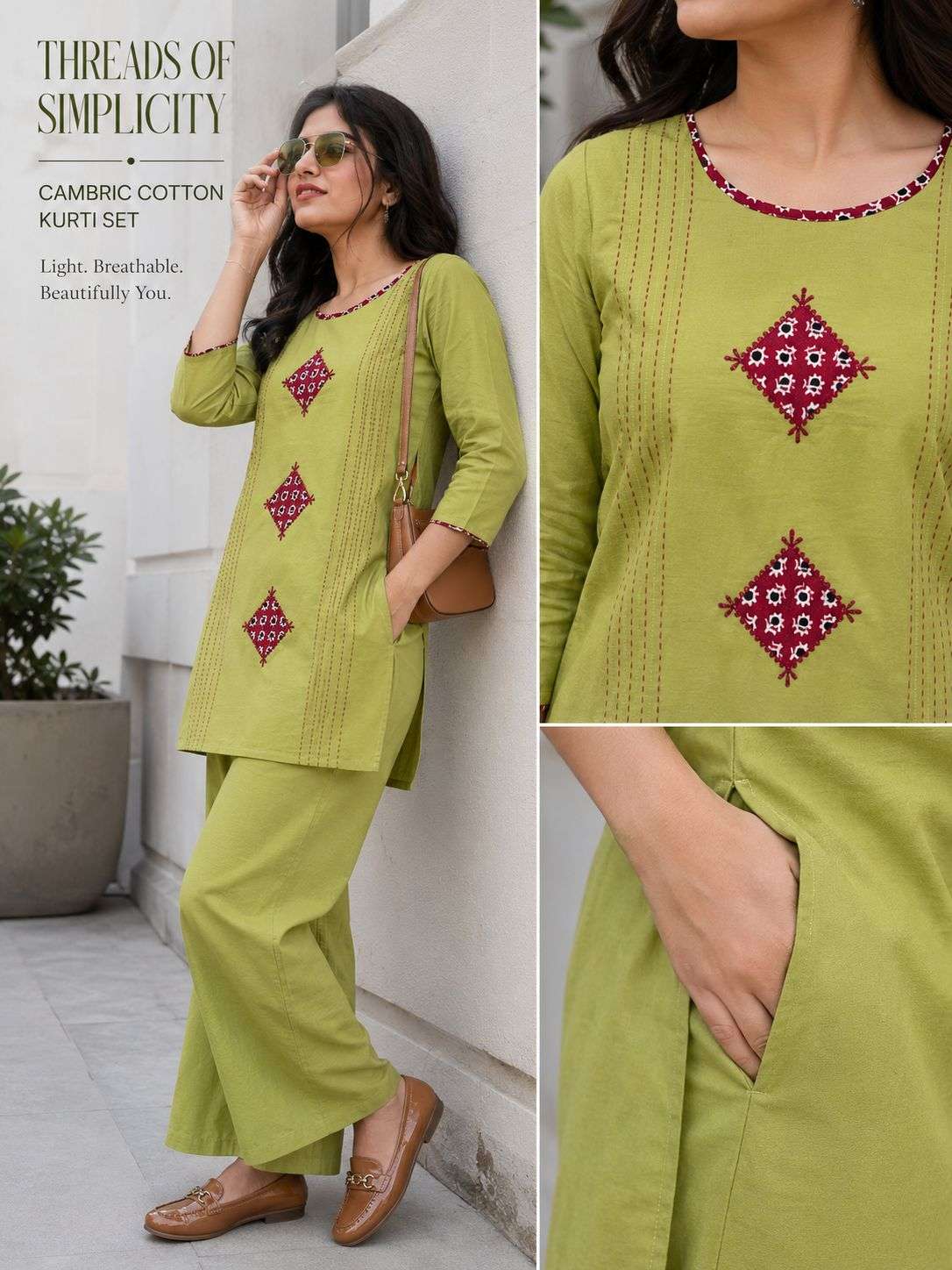 BANDHANI PALACE 2PCS SET COLLECTION FANCY WORK LADIES TOP WITH BOTTOM PAIR 