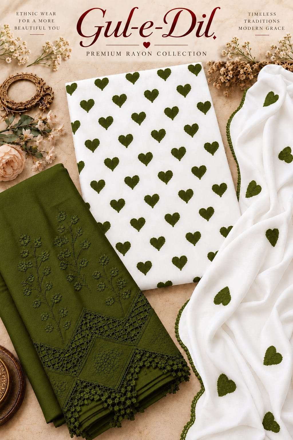 BANDHANI PALACE GUL E DIL RAYON WITH FANCY EMBROIDERY WORK SUIT