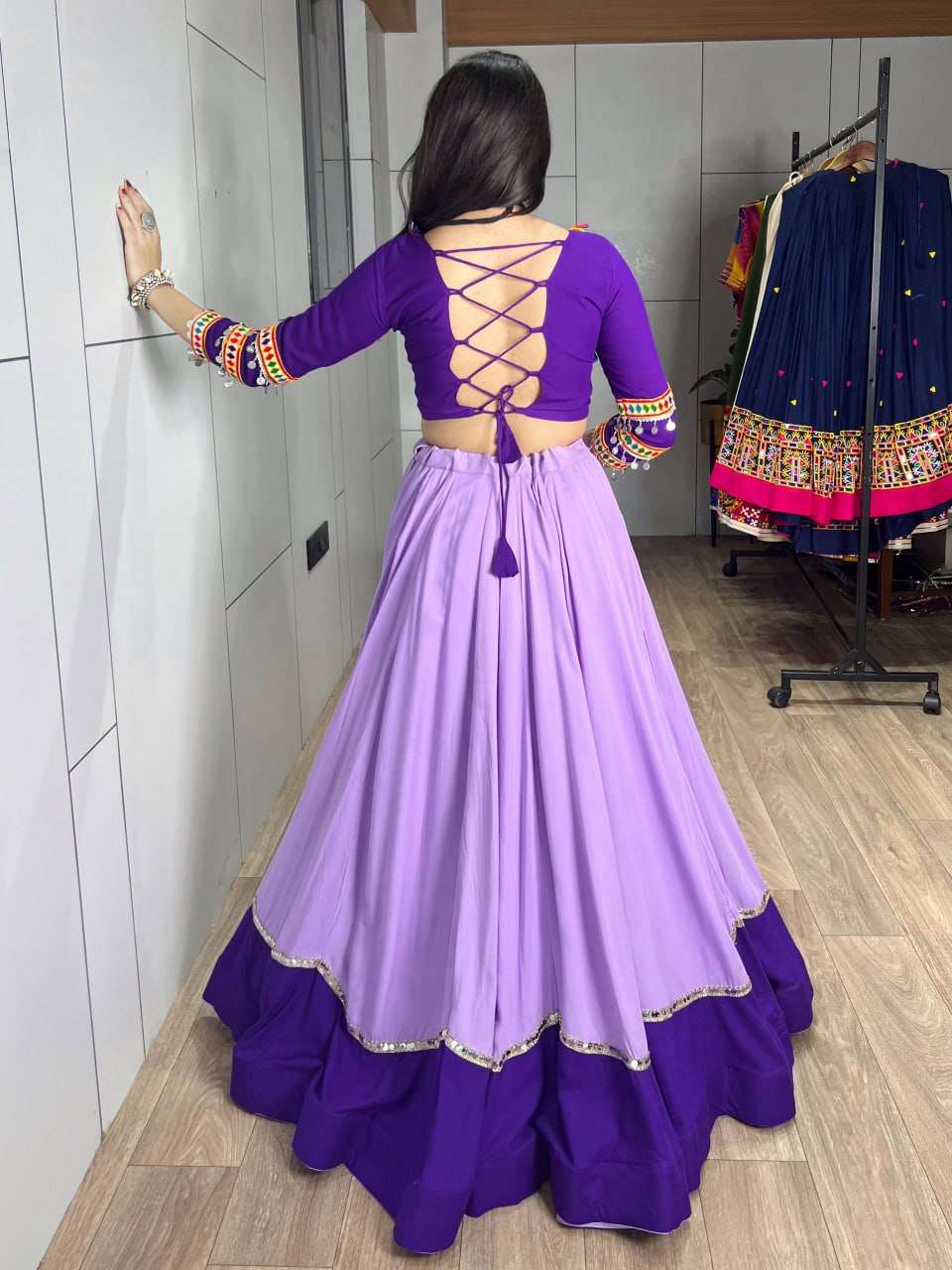 BANDHANI PALACE UTSAVI COTTON DESIGNER WORK NAVRATRI WEAR LEHENGA CHOLI 