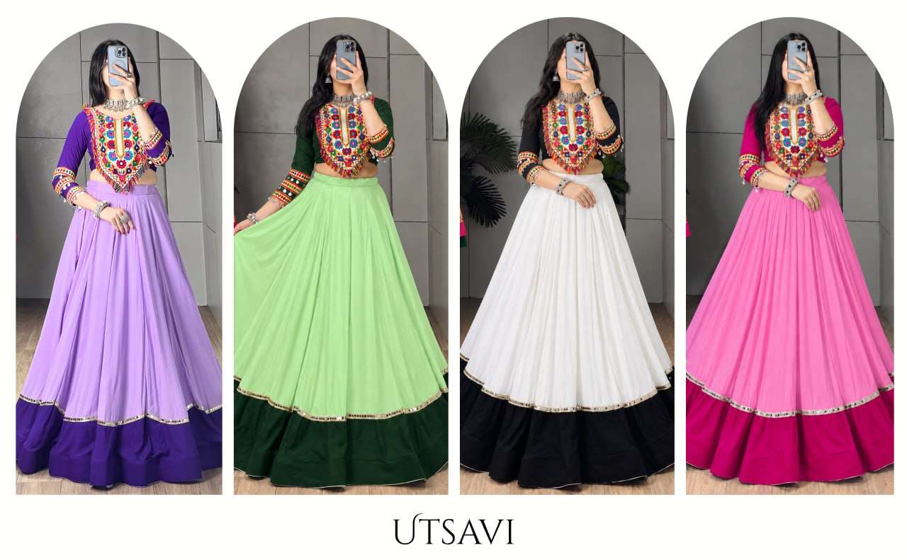 BANDHANI PALACE UTSAVI COTTON DESIGNER WORK NAVRATRI WEAR LEHENGA CHOLI 