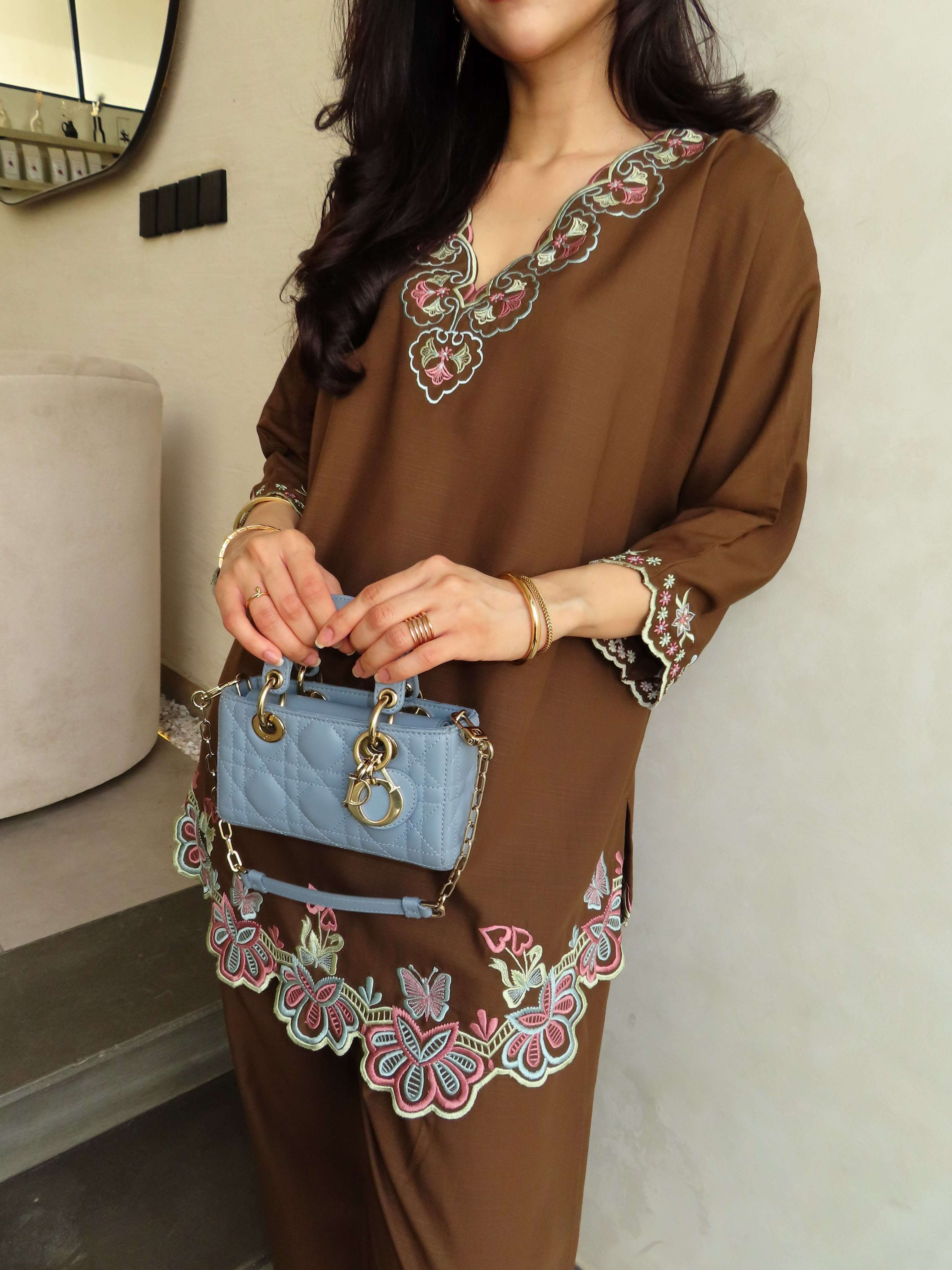 BE 511 DESIGNER EMBROIDERED WORKED FANCY CO-ORD SET TOP AND PLAZZO ⁠PAIR