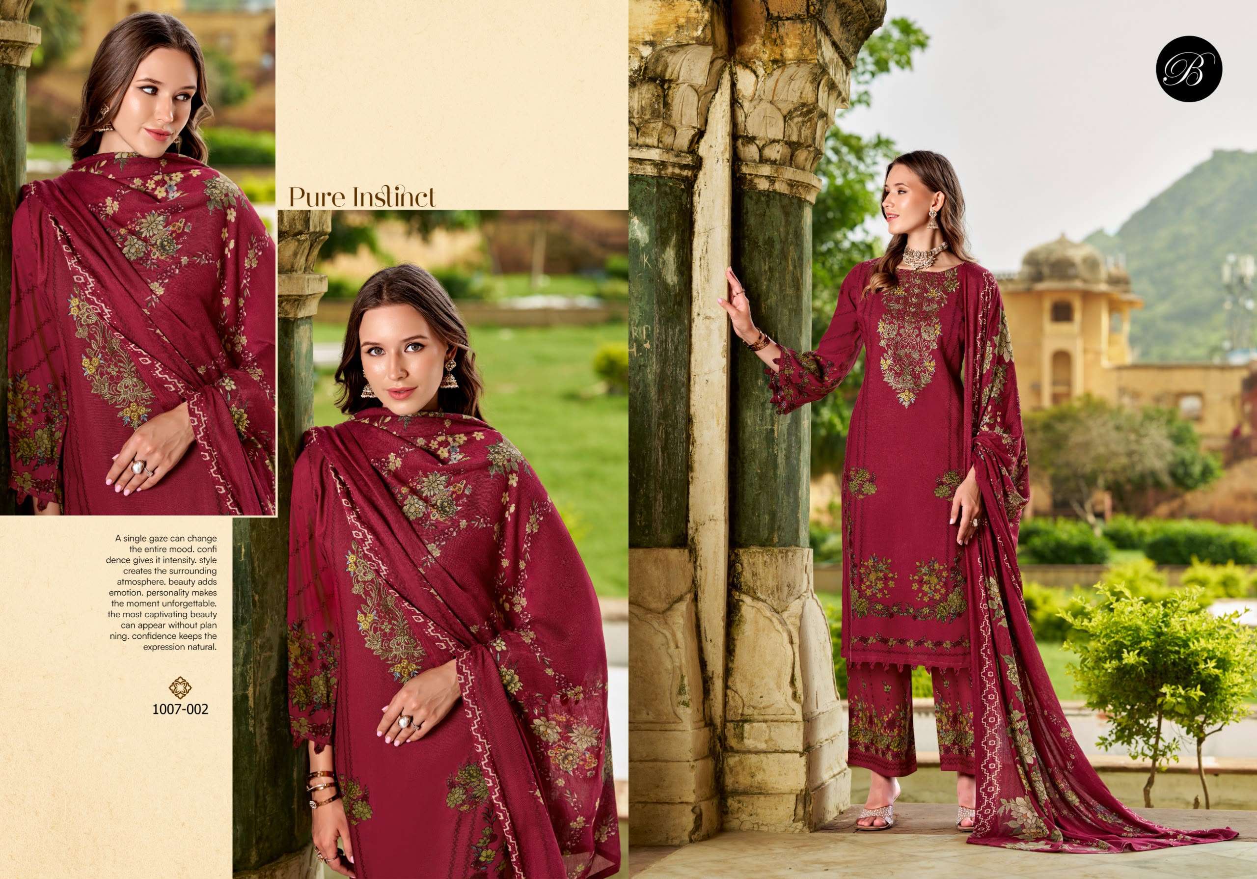 BELLIZA DESIGNER STUDIO DILKHUSH VOL 6 VISCOSE DIGITAL PRINT WITH FANCY WORK SUIT