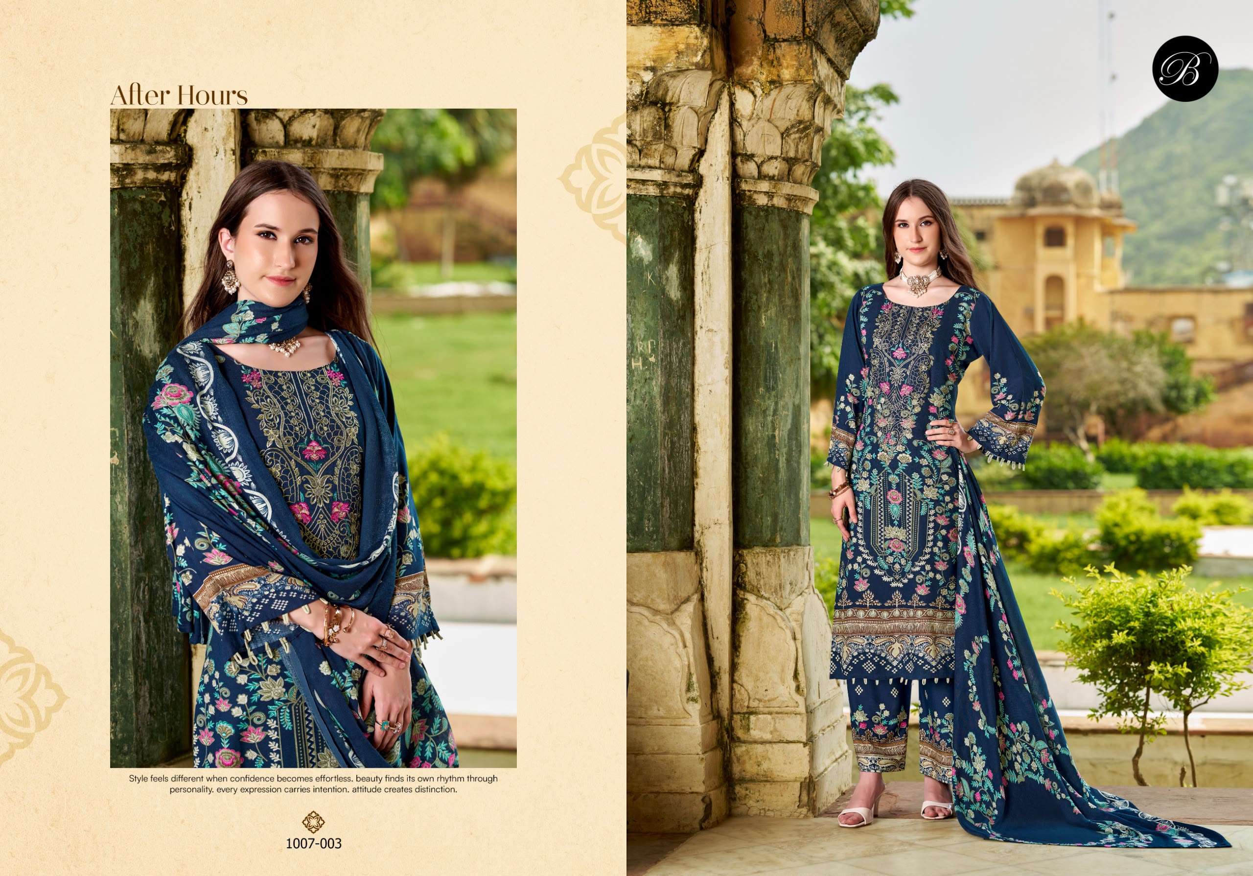 BELLIZA DESIGNER STUDIO DILKHUSH VOL 6 VISCOSE DIGITAL PRINT WITH FANCY WORK SUIT